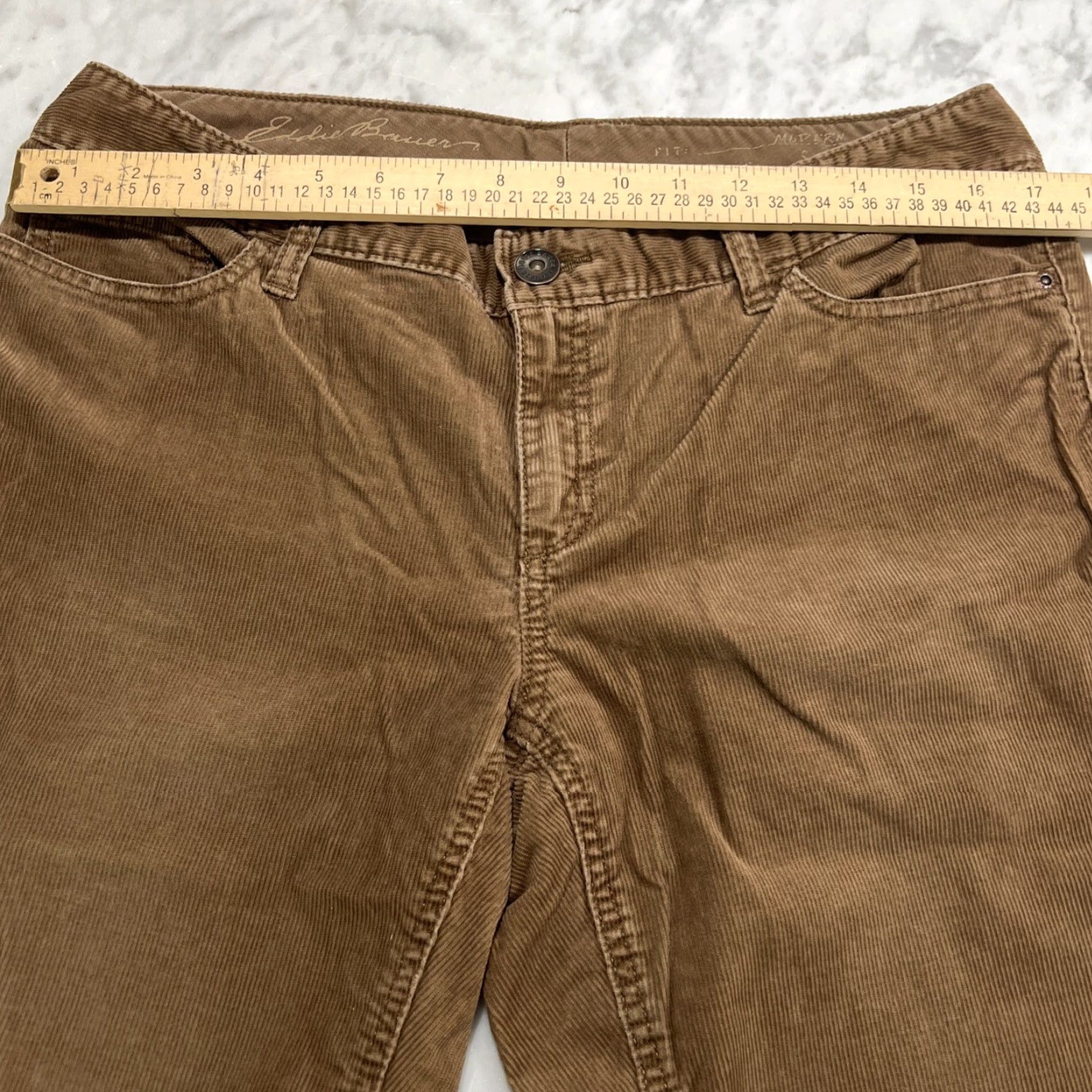 Eddie Bauer Eddie Bauer Corduroy Pants Women’s 10 Modern Fit Slim Straight Brown Mid Rise 34 Size 32" / US 10 / IT 46 - 6 Thumbnail