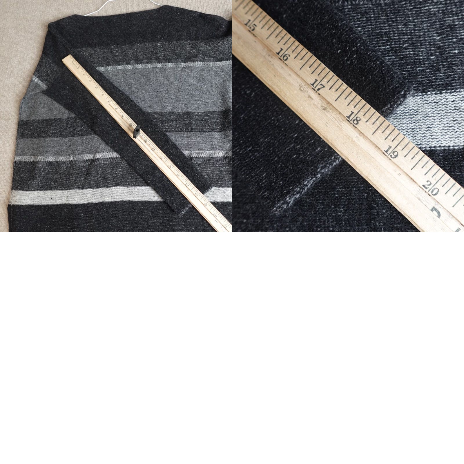 Vince Vince Women's Sweater Small Gray Striped Wool Cashmere Dolman Size S / US 4 / IT 40 - 8 Thumbnail
