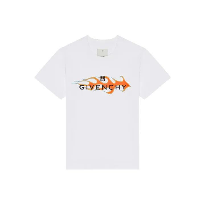 Givenchy Givenchy Givenchy Flames Print Slim Fit TShirt -2507 Size US M / EU 48-50 / 2 - 1 Thumbnail