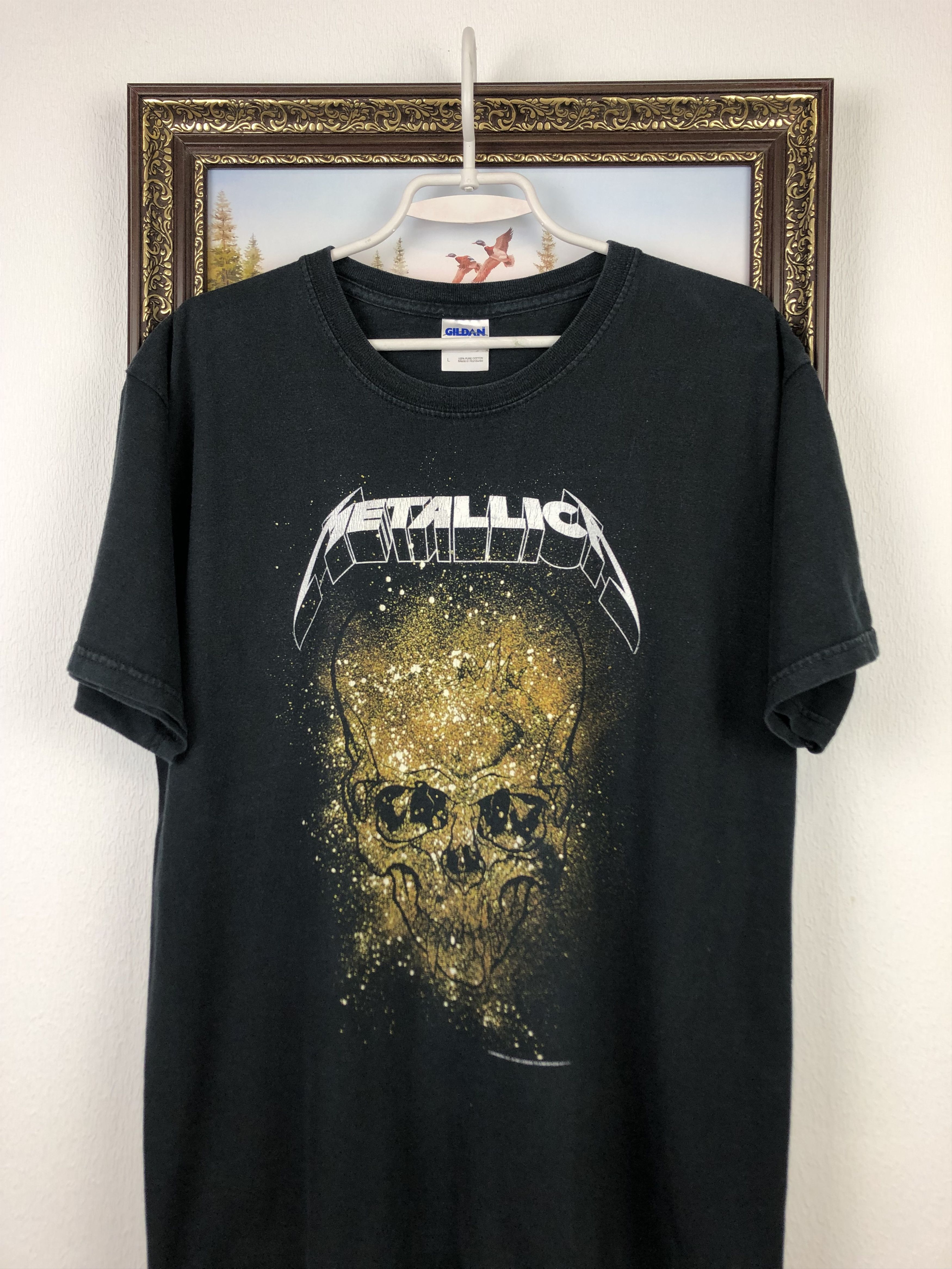Band Tees Vintage Metallica Band Shirt Tee Black Over Print Rare Hype Size US M / EU 48-50 / 2 - 2 Thumbnail