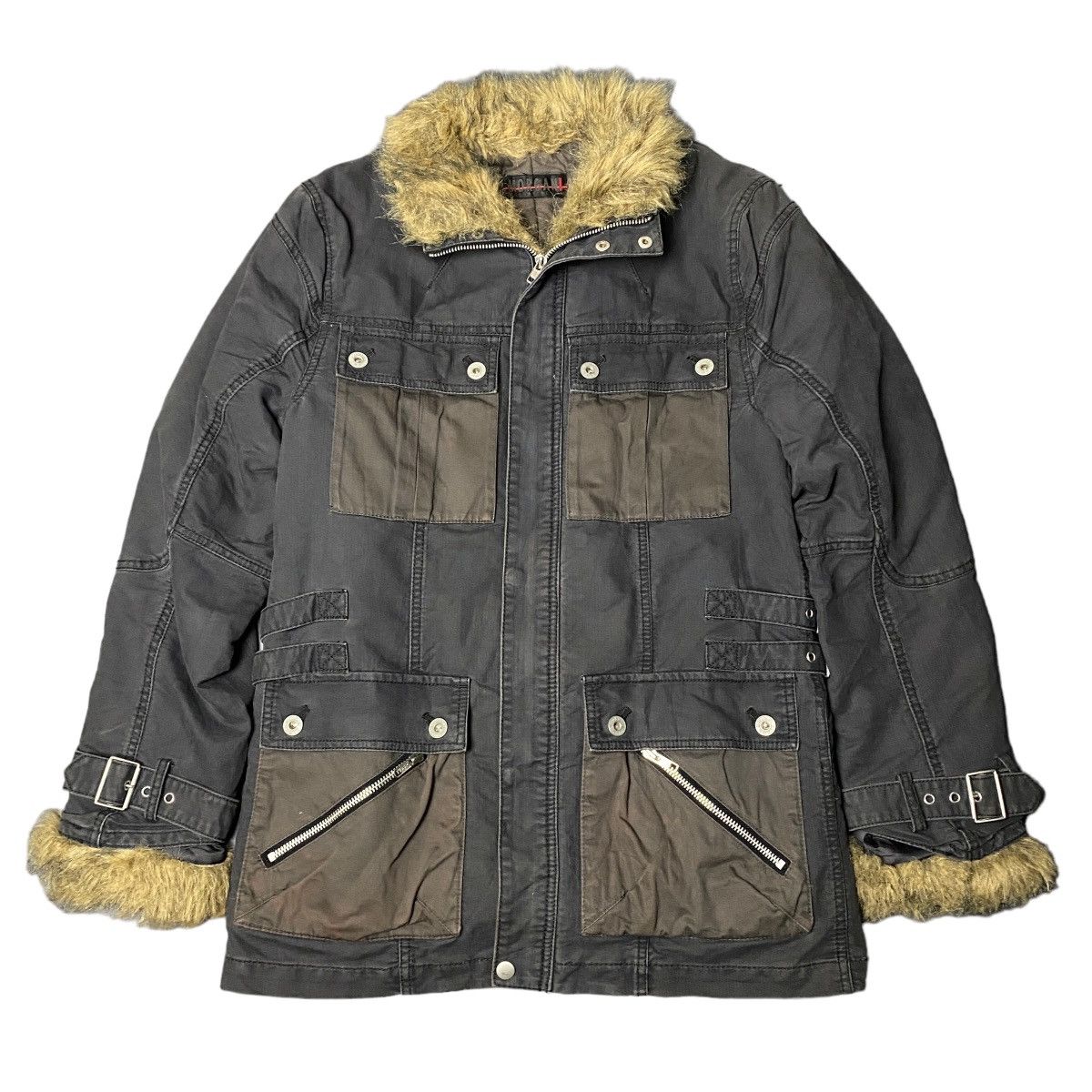 14th Addiction × If Six Was Nine × Tornado Mart Morgan Homme Fur Studded Multizip Jacket Size US M / EU 48-50 / 2 - 1 Thumbnail