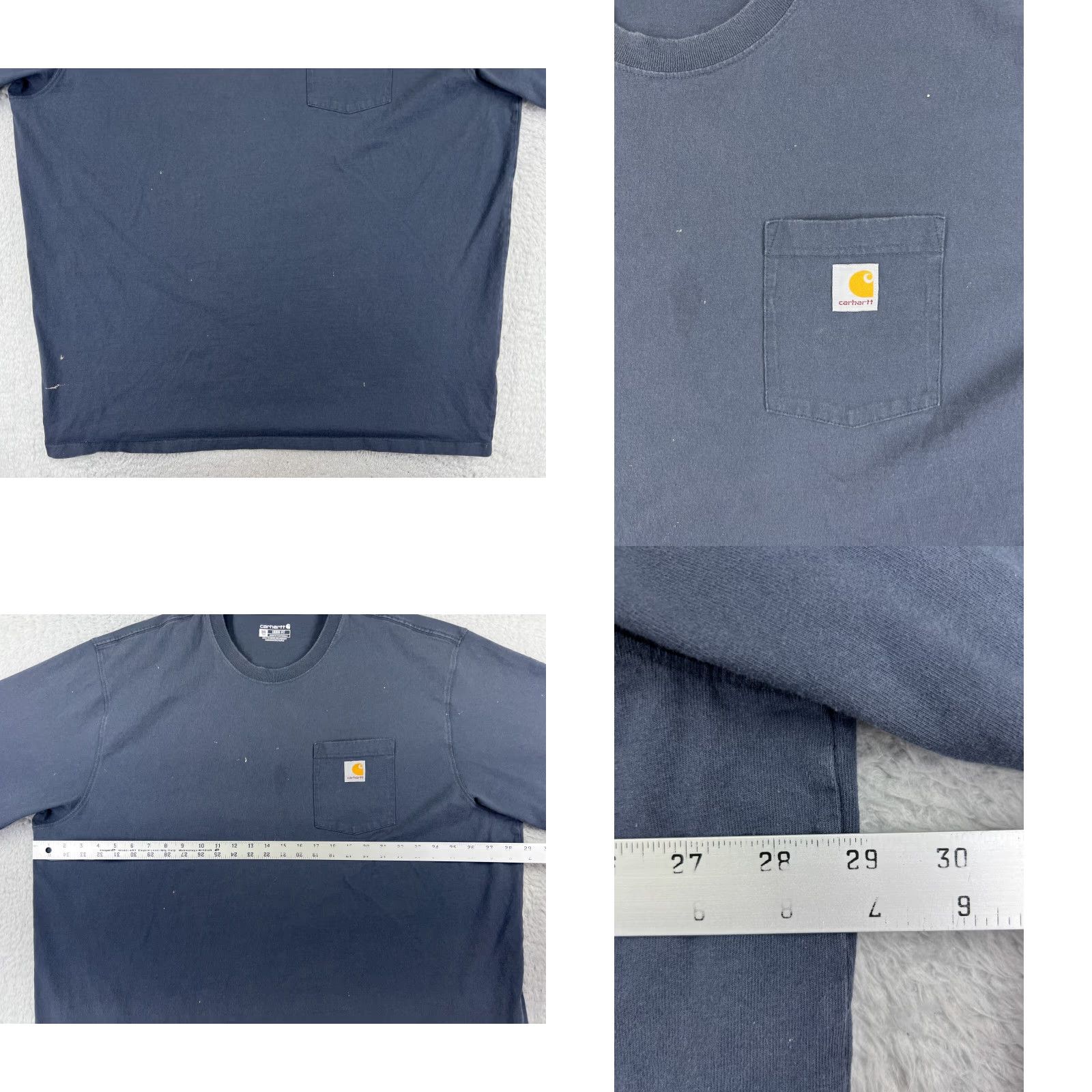 Carhartt Carhartt Work Shirt Mens 3XLT Blue Short Sleeve Crew Neck Cotton Blend Jersey Logo Classic Size US XXL / EU 58 / 5 - 8 Thumbnail
