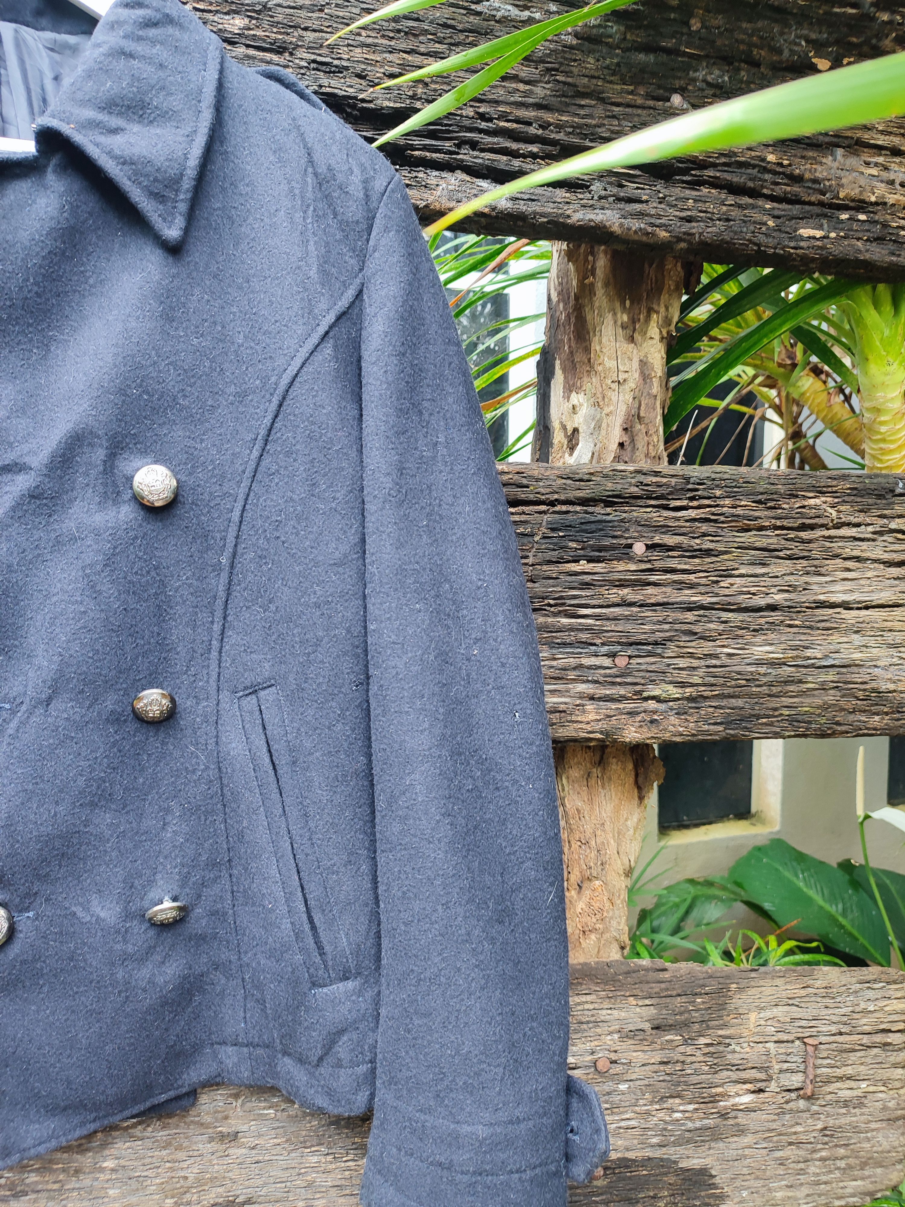 PPFM PPFM Wool Blend Military Peacoat – Vintage Style (Size M) Size US S / EU 44-46 / 1 - 8 Thumbnail