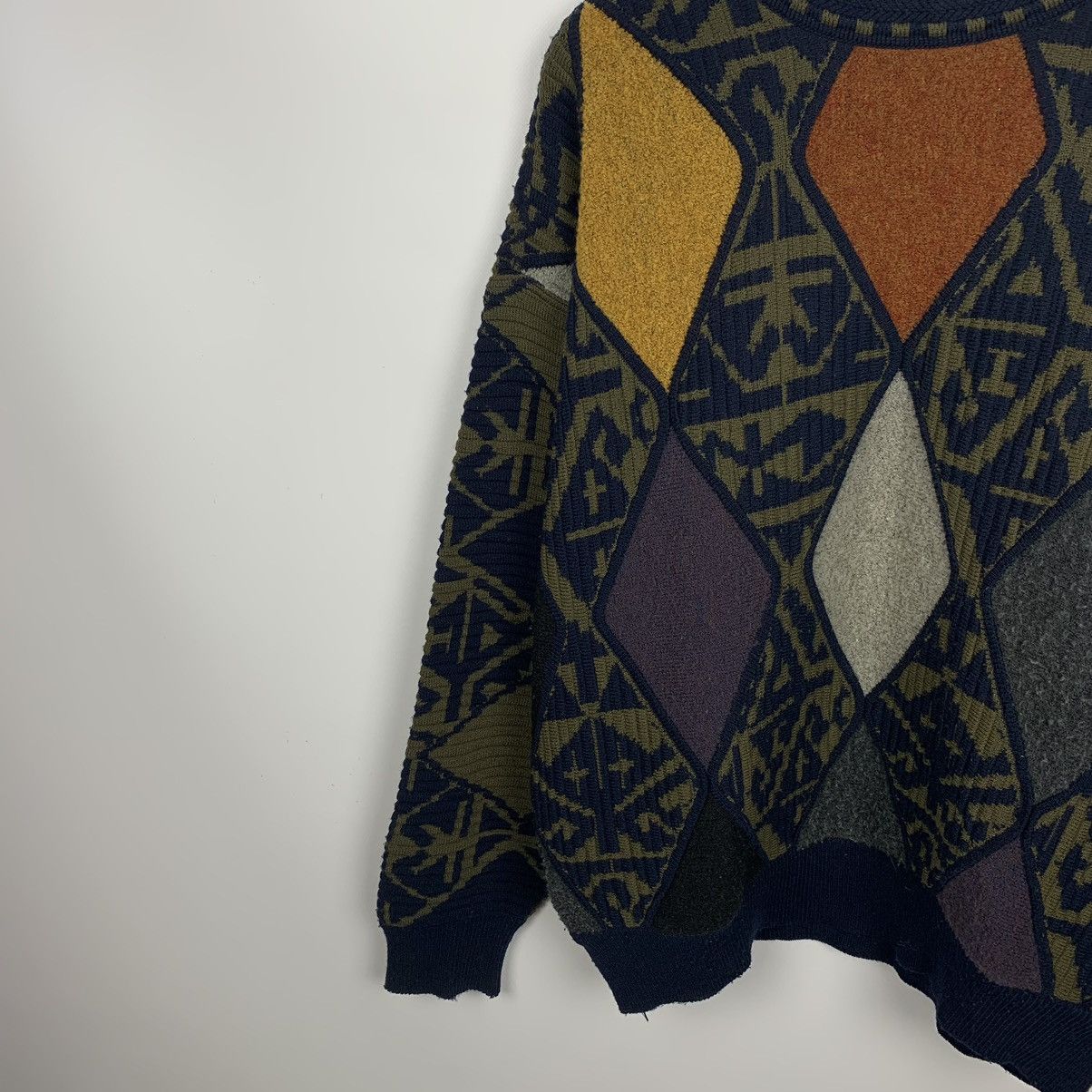 Carlo Colucci Vintage Carlo Colucci 3D Knit Wool Sweater Geometric Size 52 Size US L / EU 52-54 / 3 - 4 Thumbnail