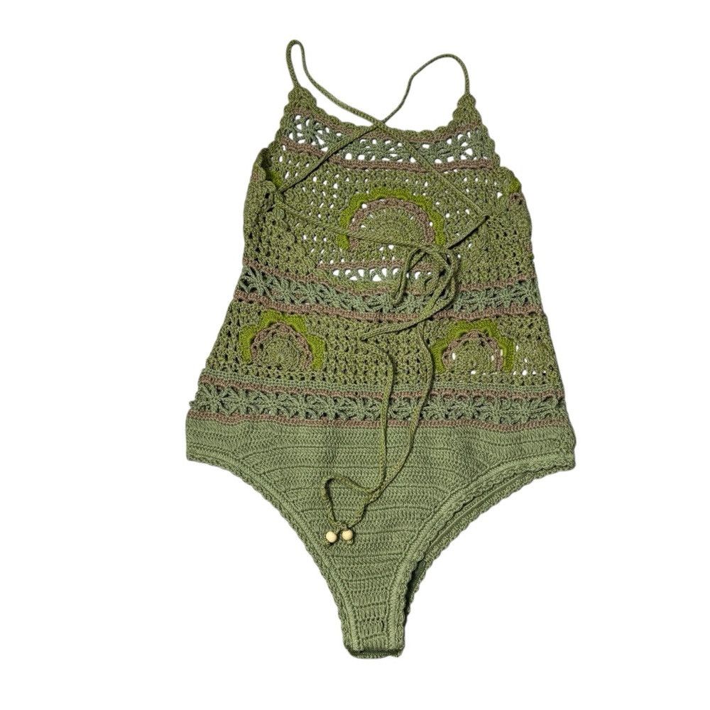 Free People NWT New $228 Free People Bali Secrets Garden Crochet Bodysu Size XS / US 0-2 / IT 36-38 - 4 Thumbnail