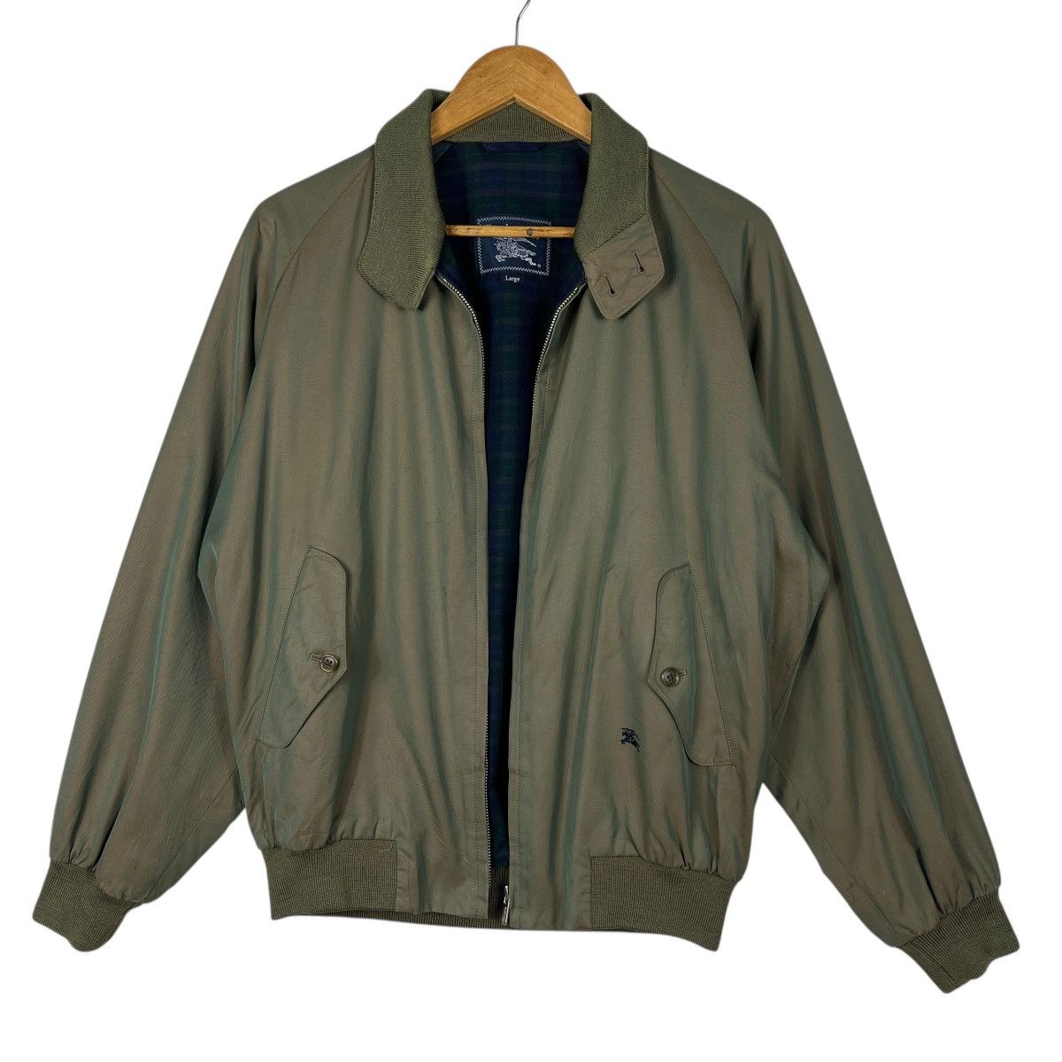 Burberry 🔥 Vintage Burberrys Green Check Plaid Lining G9 Jacket Size US L / EU 52-54 / 3 - 12 Thumbnail