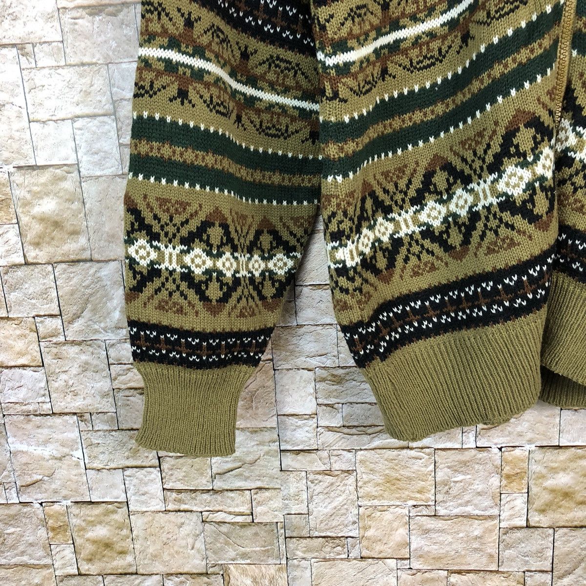Homespun Knitwear Studio Canal art design Green Hoodie sweater #A427 Size US M / EU 48-50 / 2 - 7 Thumbnail