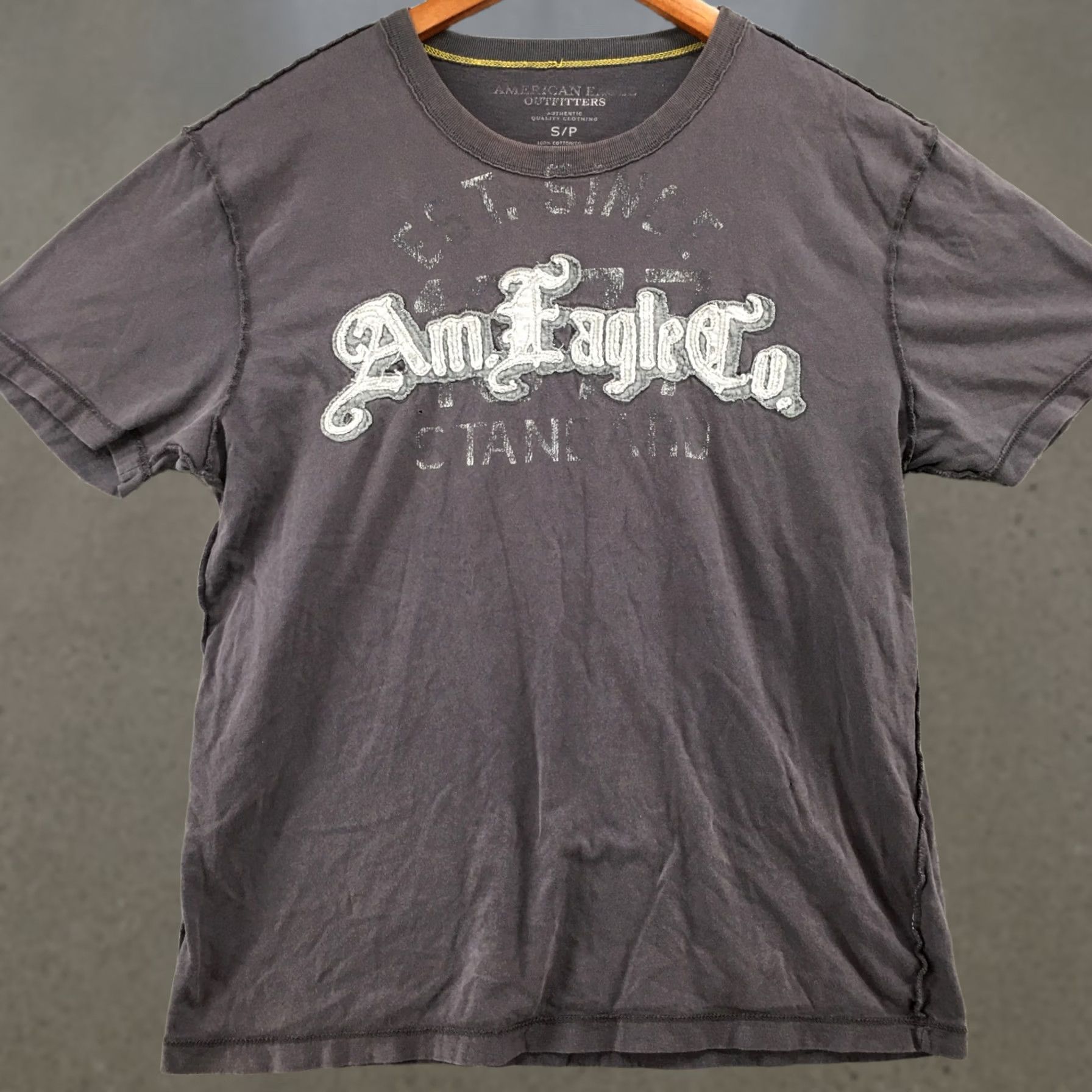 American Eagle Outfitters American Eagle Outfitters Tee Top Womens Small Gray Cotton Short Sleeve Round Neck Pullover Size S / US 4 / IT 40 - 1 Thumbnail