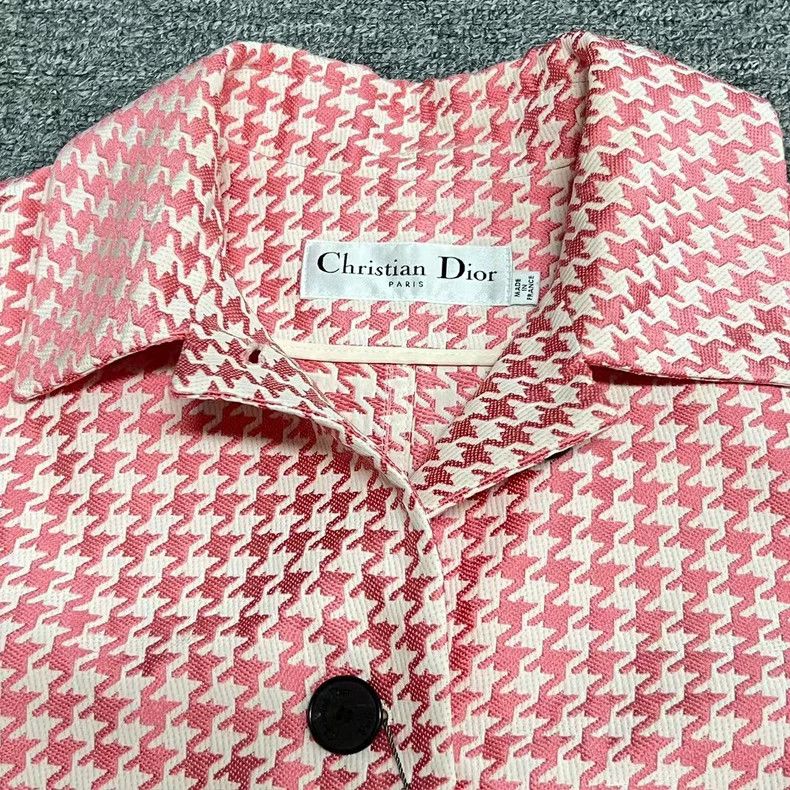 Dior Dior Pink jacquard checkered coat Size XXS / US 00 / IT 34 - 3 Thumbnail