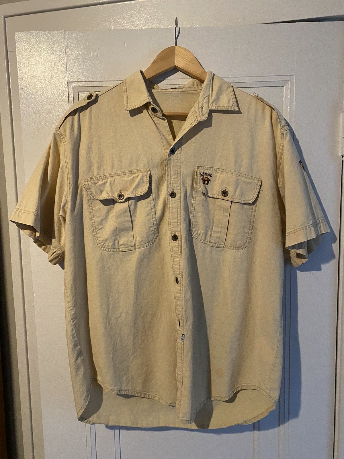 Vintage Vintage Camel Button Down Shirt Grailed