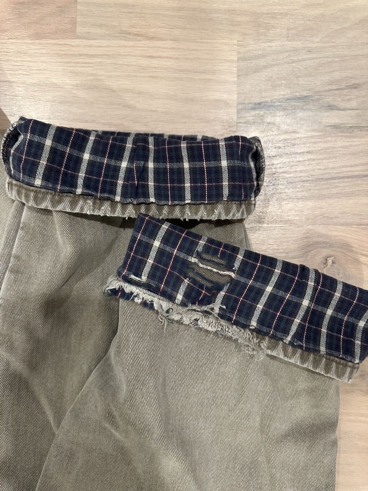 L.L. Bean Vintage LL Bean Flannel Lined Biege/Gray Jeans 35x32 Size US 32 / EU 48 - 12 Thumbnail
