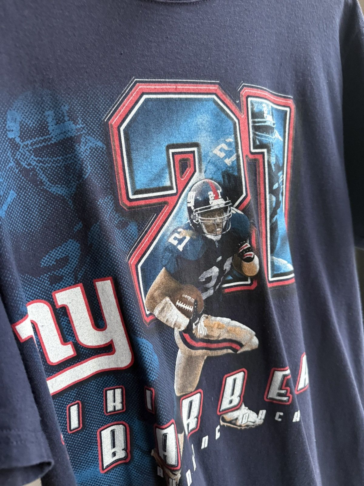 NFL Vintage NY Giants Tiki Barber T-Shirt Size US L / EU 52-54 / 3 - 2 Thumbnail