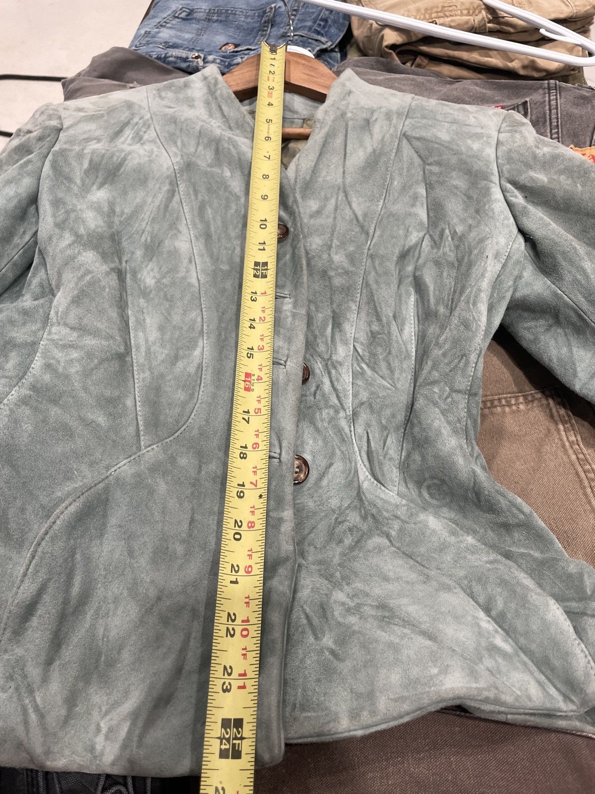 Louis Vuitton × Trussardi trussardi Collezione Pelle Suede Fitted Jacket Size M / US 6-8 / IT 42-44 - 4 Thumbnail