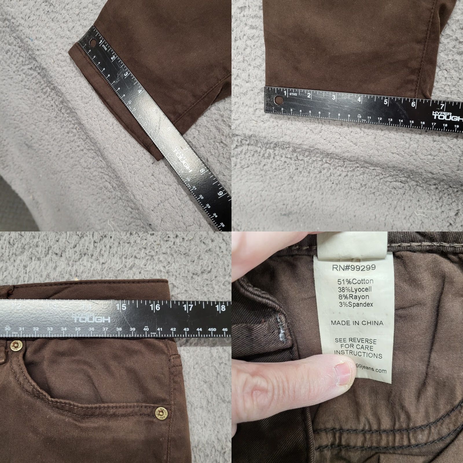 Anthropologie Anthropologie Level 99 Lily Skinny Straight Womens Size 31 Jeans Brown Denim Size 24" / US 00 / IT 34 - 8 Thumbnail