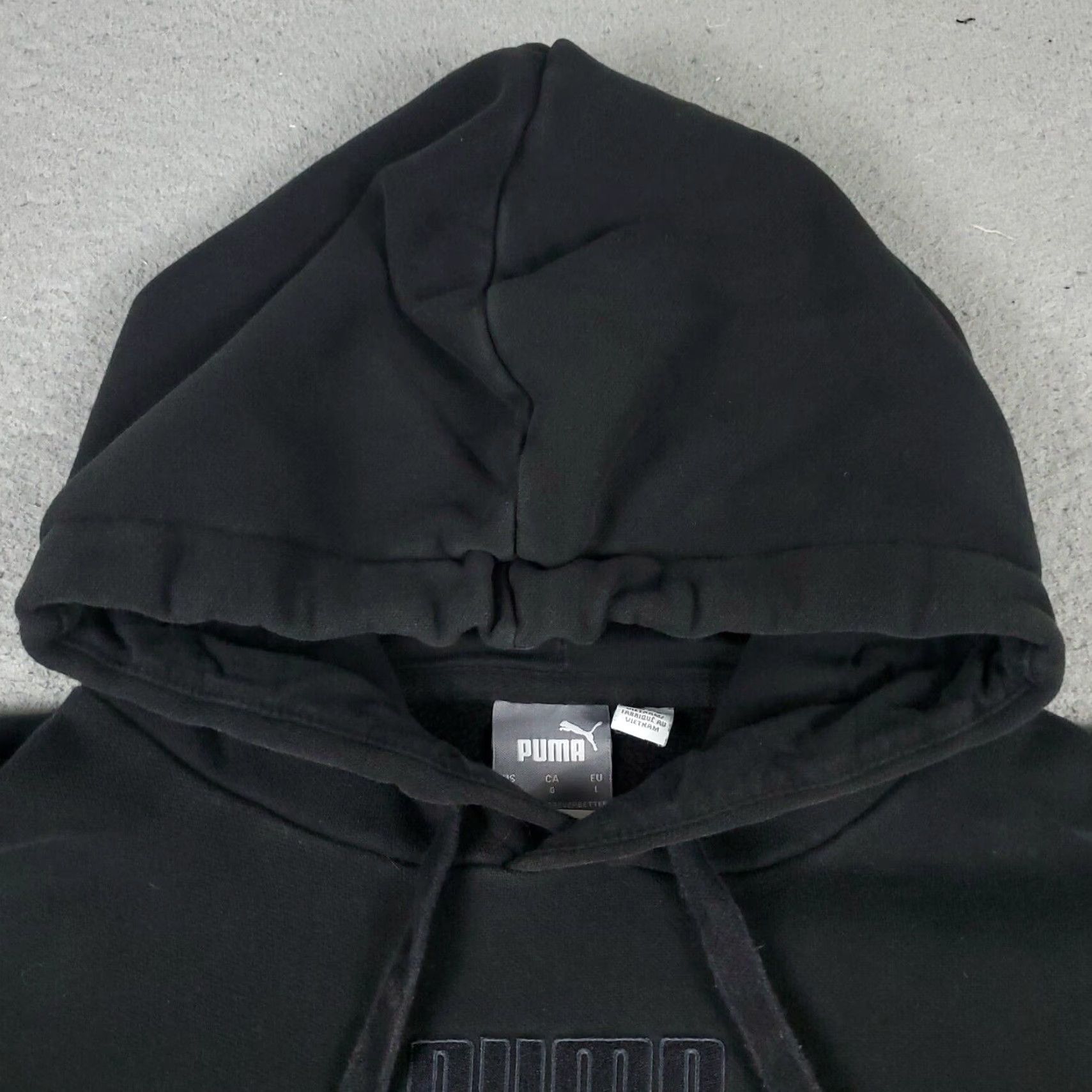 Puma PUMA Hoodie Mens Large Black Casual Pullover Fleece Sweatshirt Size US L / EU 52-54 / 3 - 3 Thumbnail