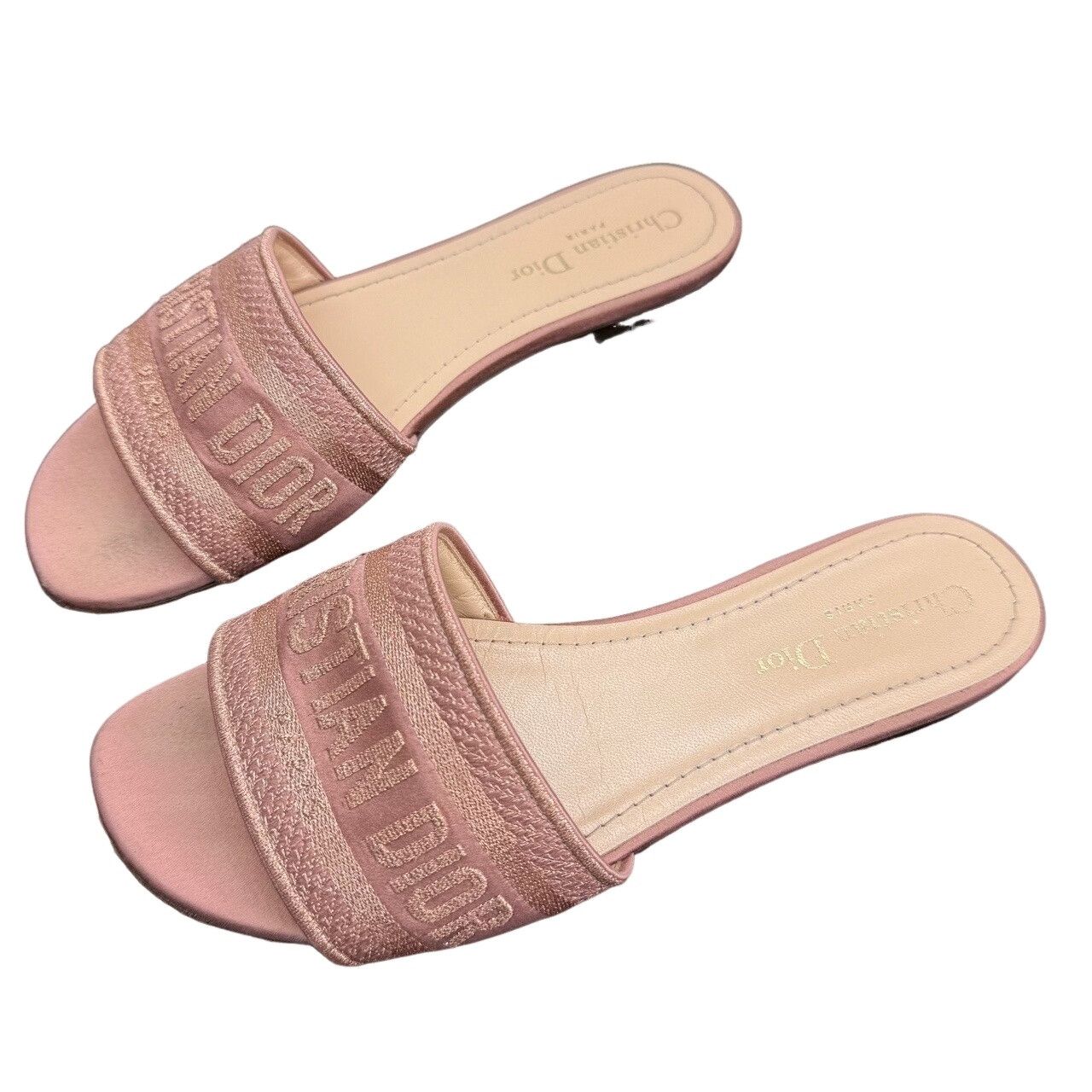 Dior Dior Dway Embroidered Slides Size 38 Size US 8 / IT 38 - 1 Thumbnail