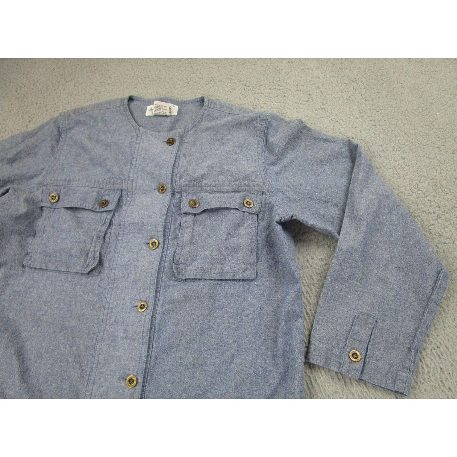 Gloria Vanderbilt VINTAGE Gloria Vanderbilt Dress Womens M Blue Murjani Maxi Chore Utility 90s y2k Dress Shirt Size M / US 6-8 / IT 42-44 - 2 Thumbnail
