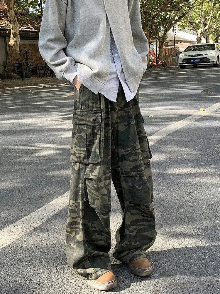Japanese Brand Retro loose pocket camouflage jeans Size US 32 / EU 48 - 4 Thumbnail
