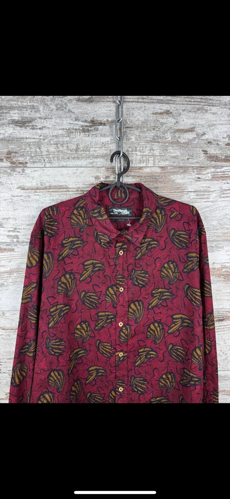 Desigual × Vintage Mens Vintage Desigual Floral Shirt Button Up Size US XXL / EU 58 / 5 - 3 Thumbnail