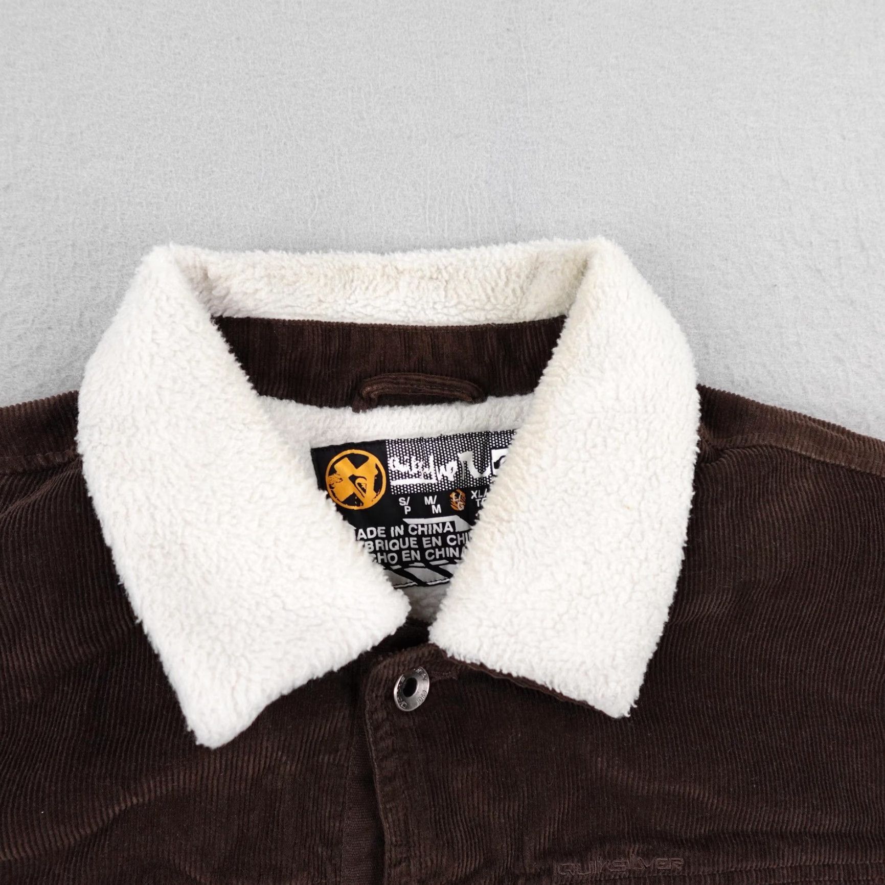 Quiksilver Quiksilver Jacket Mens Large Brown Corduroy Sherpa Lined Snap Bomber Coat Size US L / EU 52-54 / 3 - 2 Thumbnail