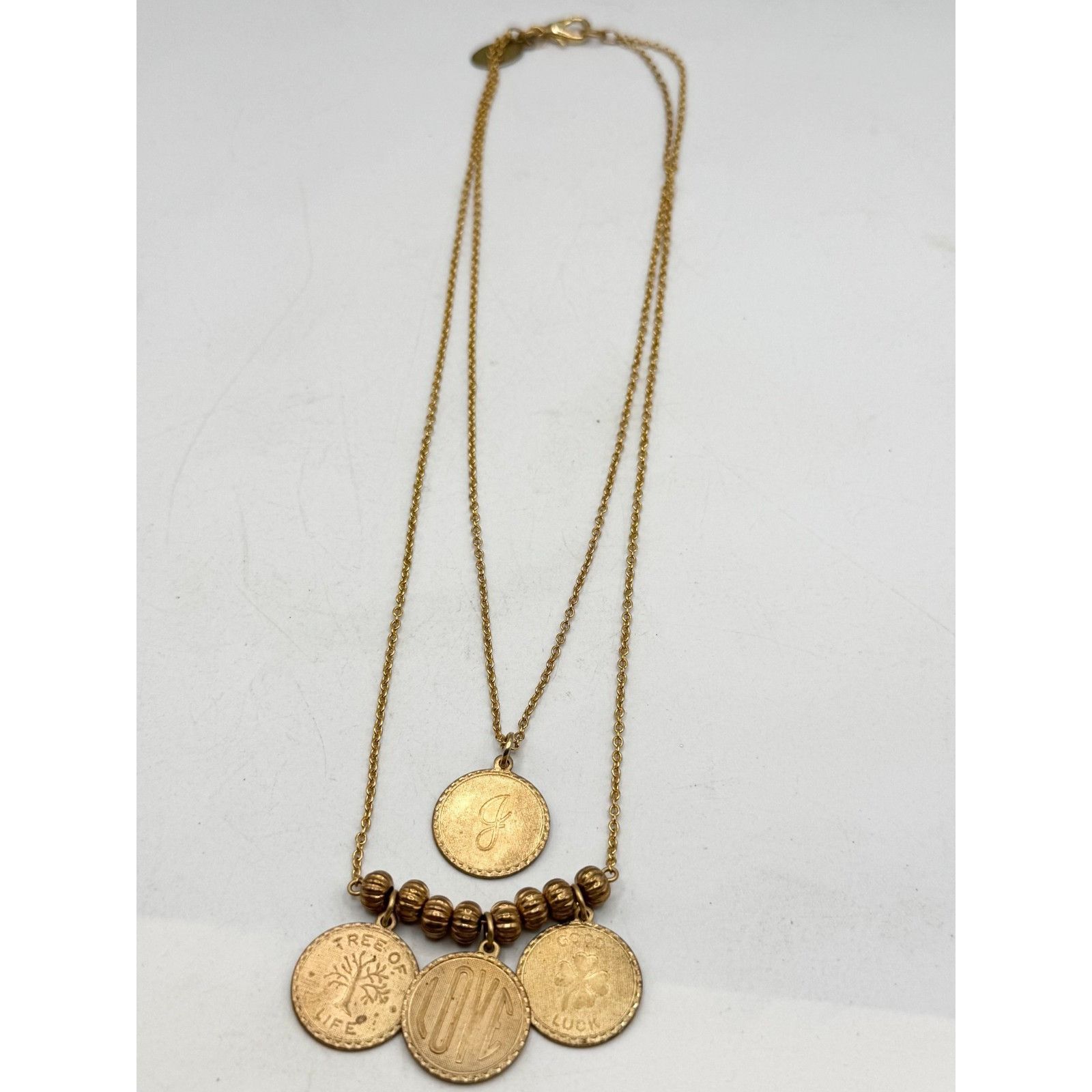 Other Vintage love charm double strand necklace Size ONE SIZE - 5 Thumbnail