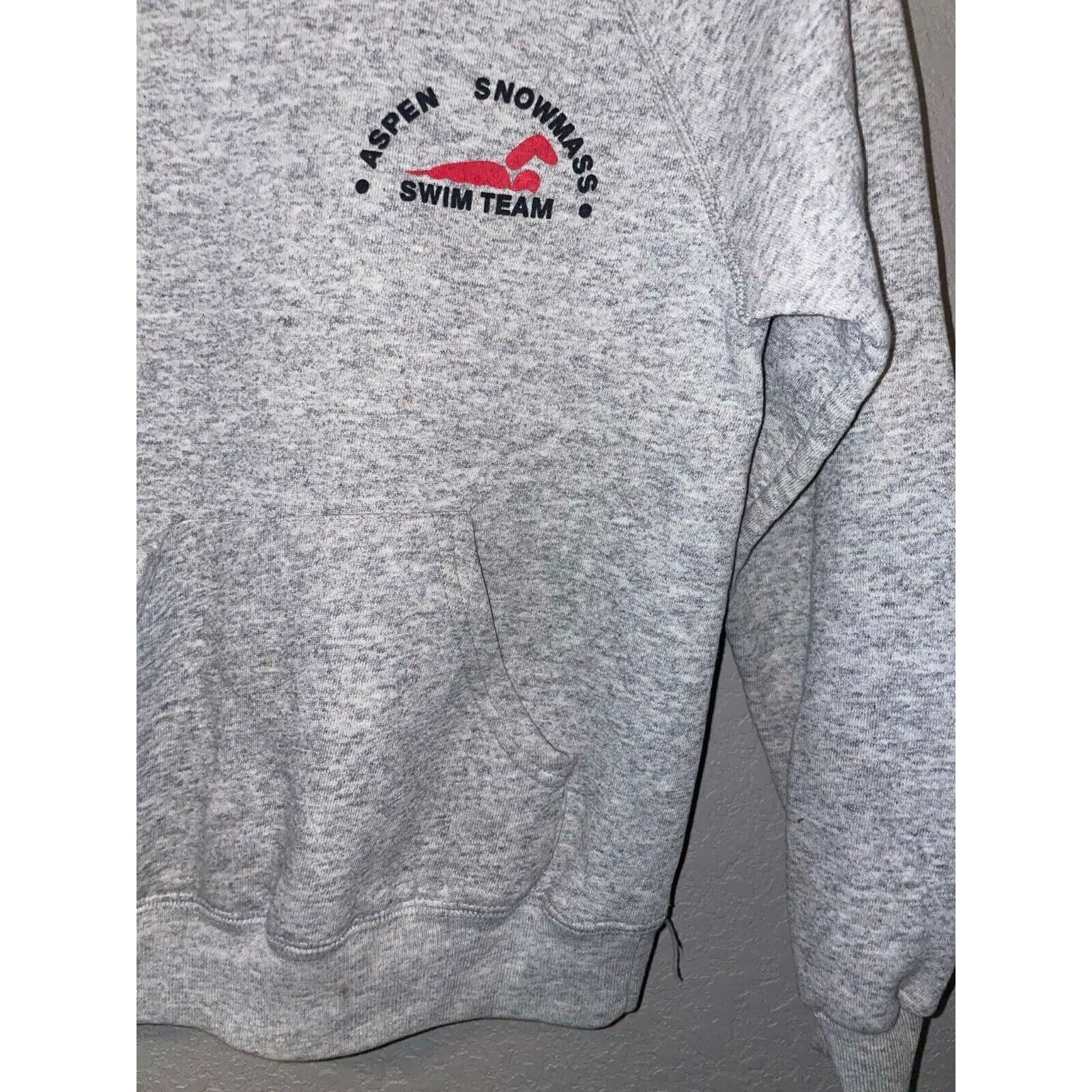Vintage Vintage Womens Aspen Hoodie Snowmass Swim Team Swim 1980s Size L / US 10 / IT 46 - 3 Thumbnail