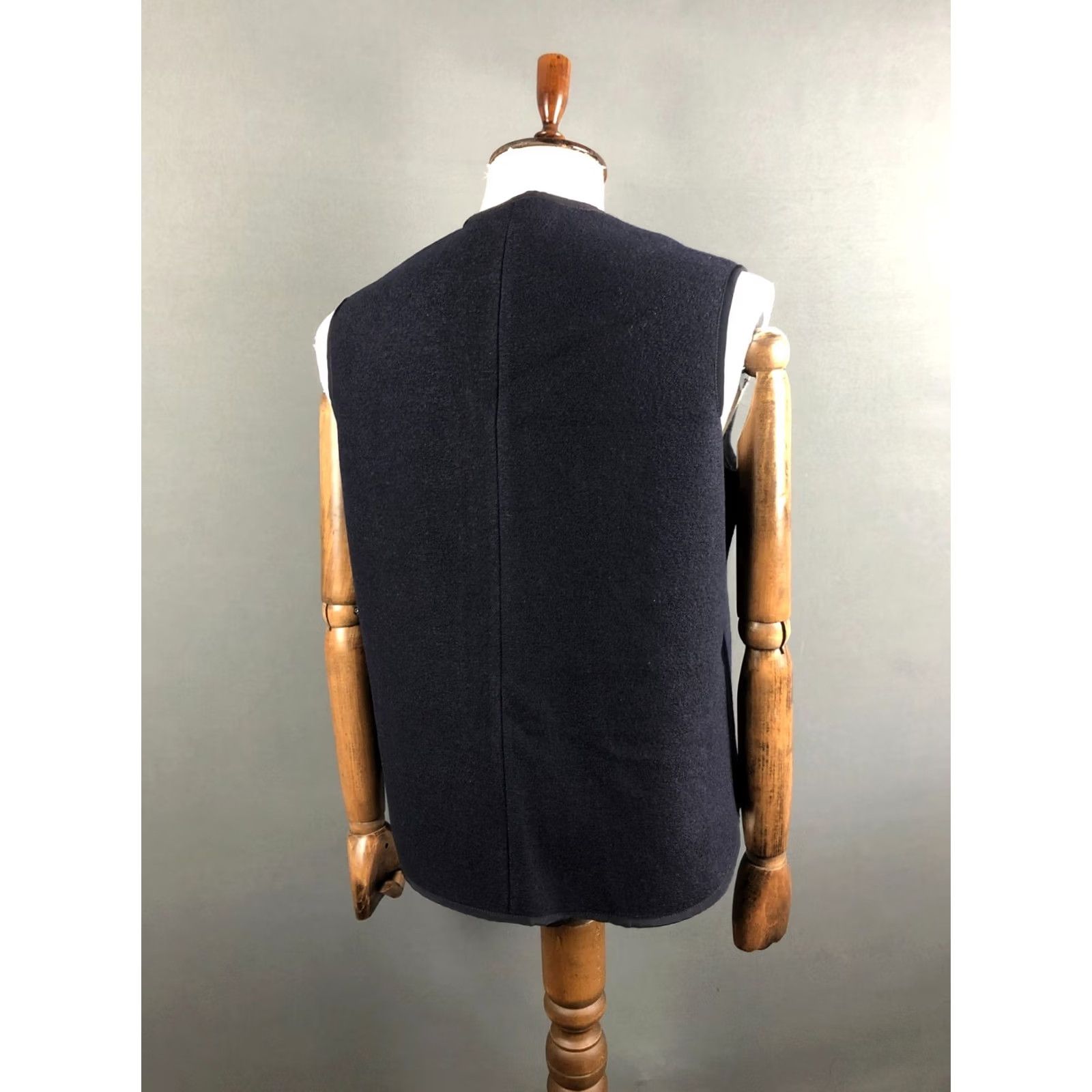 Circolo 1901 Circolo 1901 Men Gilet Wool Dark Blue Size 40 UK40 Virgin Wool Two-Way Zipper Casual Vest Size US XXS / EU 40 - 3 Thumbnail
