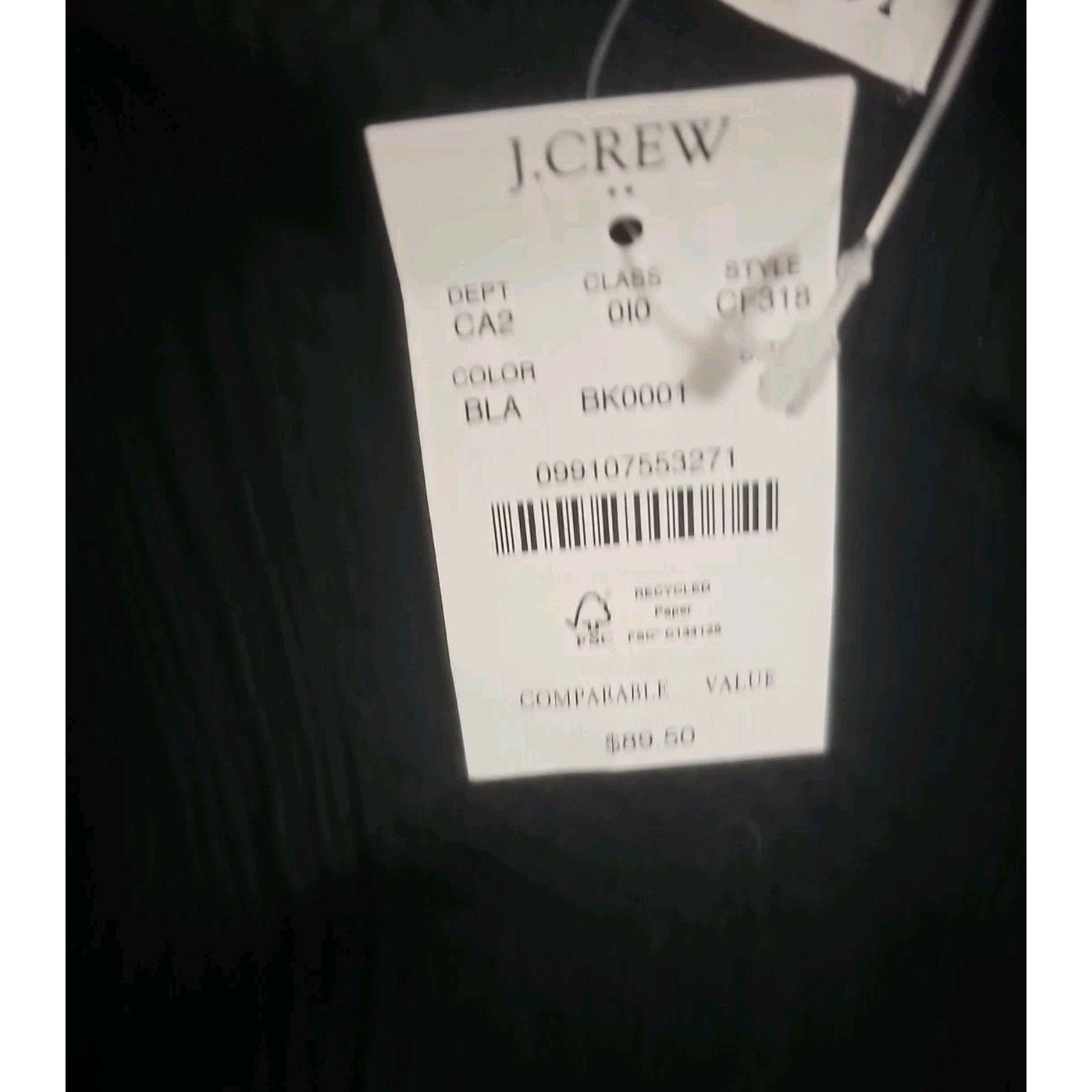 J.Crew J.CREW FACTORY Button Raglan Crewneck Sweater ~ Black ~ M Size M / US 6-8 / IT 42-44 - 5 Thumbnail