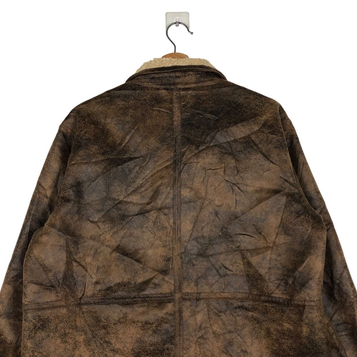 Japanese Brand 🔥VINTAGE BIKER JACKET SHEARLING BLANKET GU ISSEY MIYAKE Size US L / EU 52-54 / 3 - 11 Thumbnail