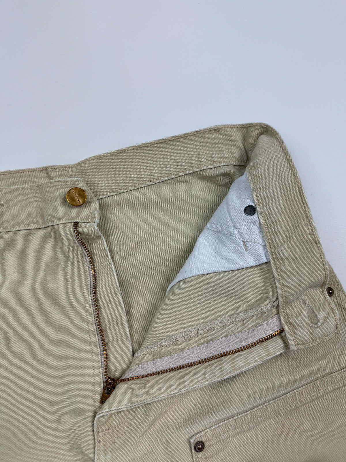 Carhartt 90’s Vintage Carhartt Distressed Double Knee Tan Work Pants Size US 31 - 11 Thumbnail