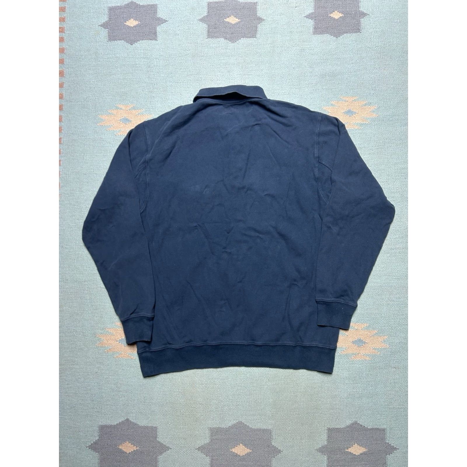 CO Duluth Trading Co Polo Shirt Long Sleeve Cotton Heavy One Pocket Blue Medium Mens Shirt Size US M / EU 48-50 / 2 - 5 Thumbnail