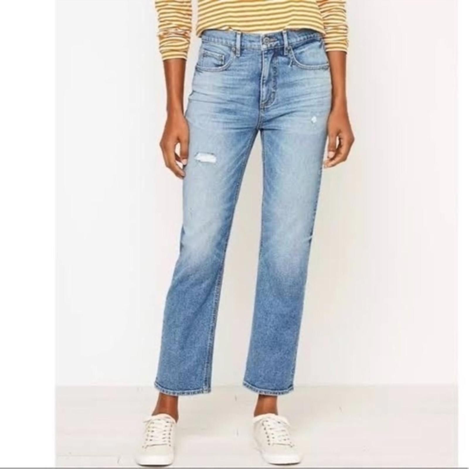 Other LOFT 26/2 jeans The Straight Crop Whisker Light Blue Denim Size 26" / US 2 / IT 38 - 1 Thumbnail