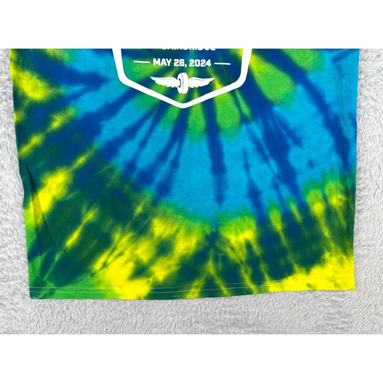Vintage Indy 500 Indycar Shirt Adult Medium Green Blue Tie Dye 108th 100% Cotton Size US M / EU 48-50 / 2 - 5 Thumbnail