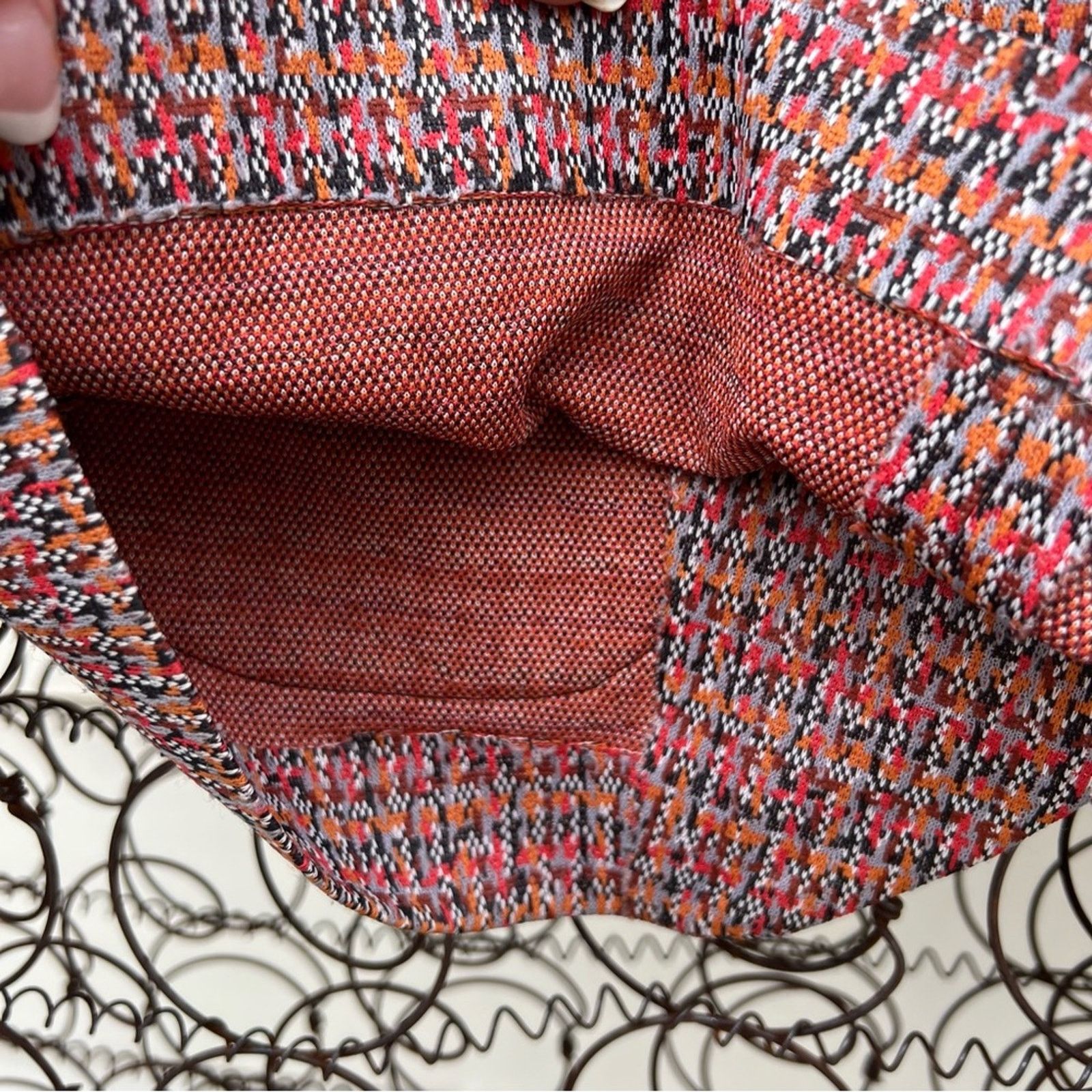 Vintage 70s dagger point lapel collar blazer retro orange rust red Size M / US 6-8 / IT 42-44 - 6 Thumbnail