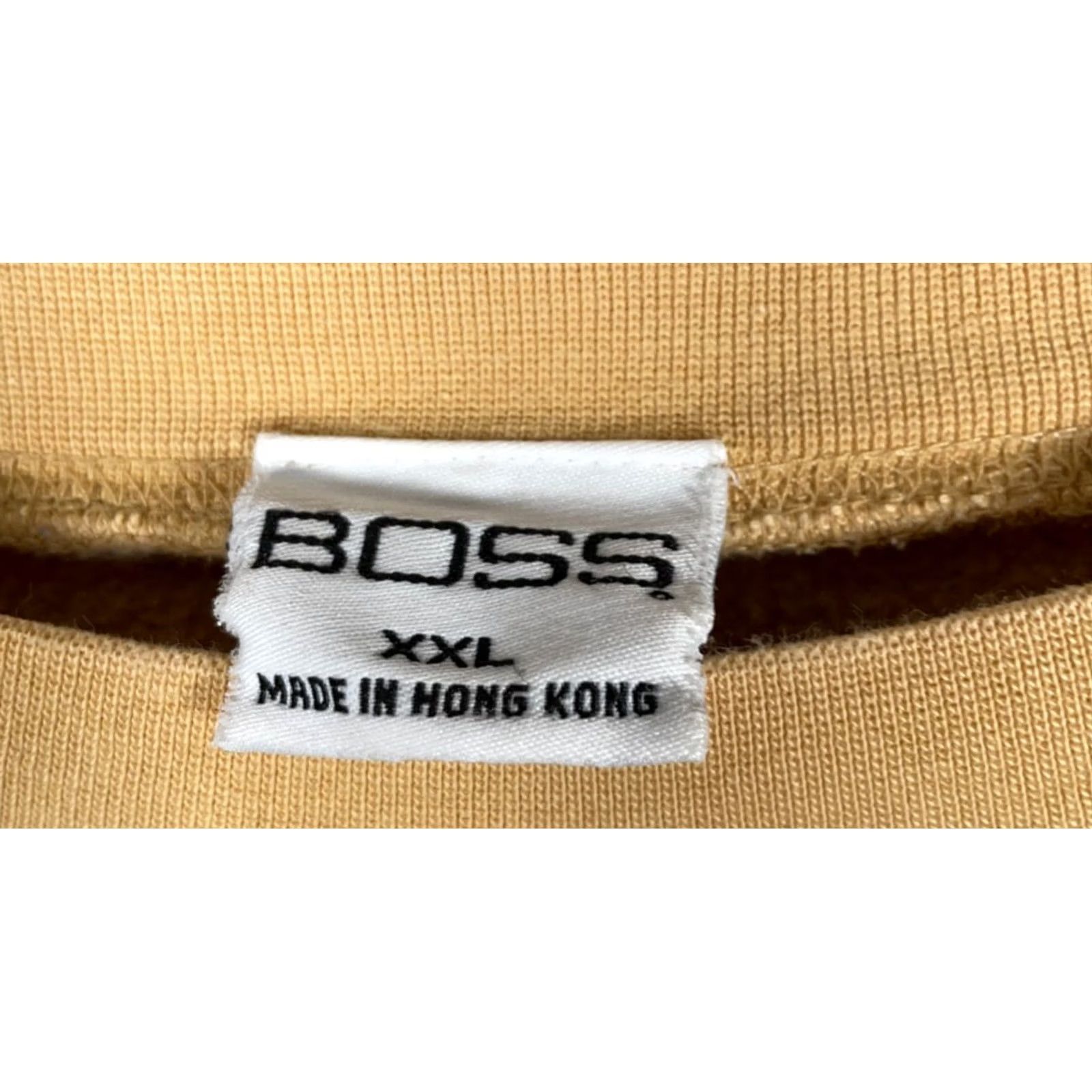 Vintage VTG Boss Sweatshirt Crewneck 2XL Beige Embroidered 90s Retro Size US XXL / EU 58 / 5 - 3 Thumbnail