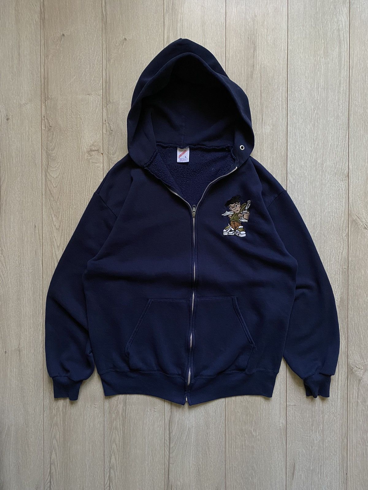 Vintage Vintage zip up hoodie 90s Hip-Hop USA skate blue cotton Size US M / EU 48-50 / 2 - 1 Thumbnail