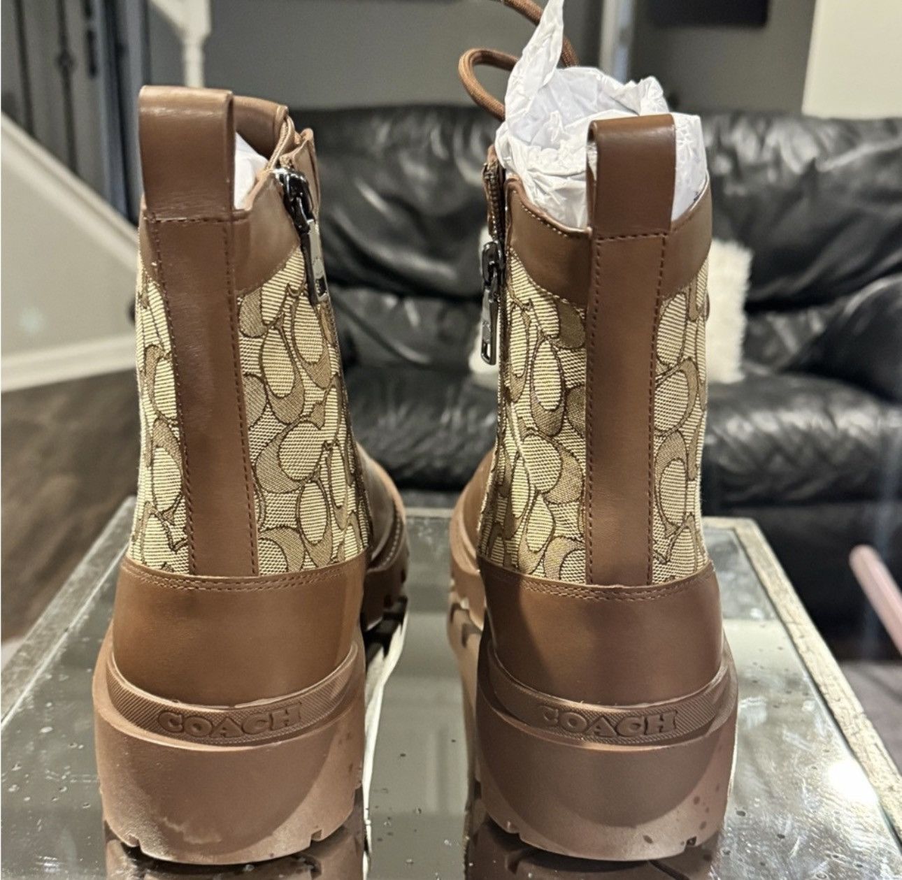 Coach Citysole Lace Up Boot In Signature Jacquard Size US 11 / EU 44 - 4 Thumbnail