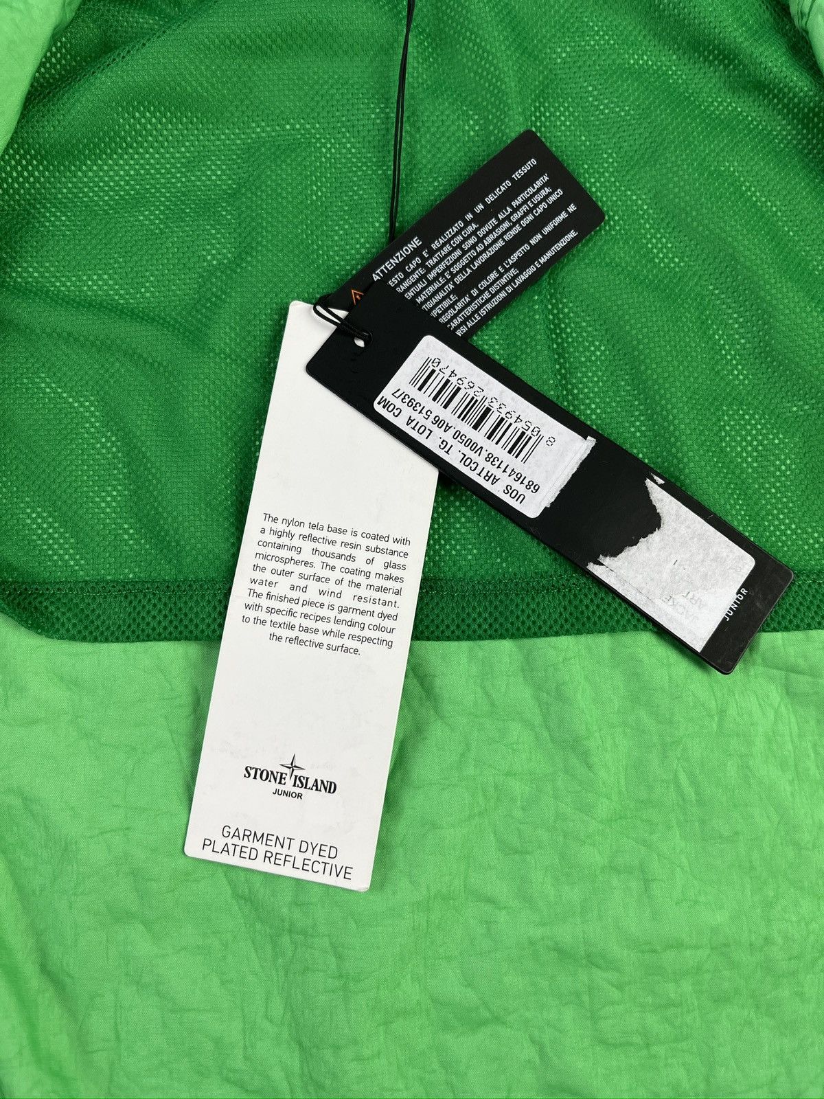 Stone Island SI Junior Garment Dyed Plated Reflective Hooded Jacket Size US XXS / EU 40 - 10 Thumbnail