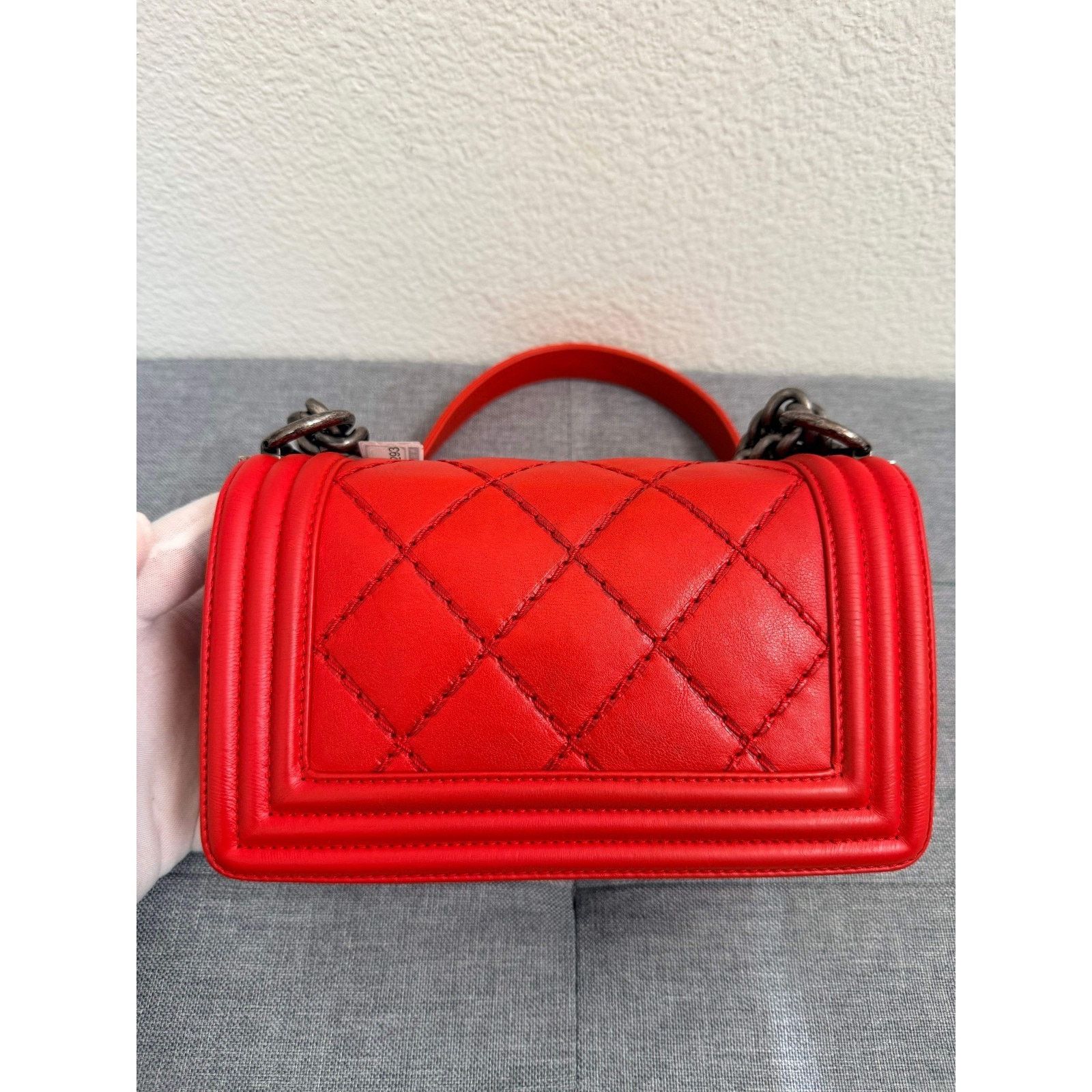 Chanel Chanel Boy Bag Small Quilted Lambskin Leather Chain Shoulder Size ONE SIZE - 2 Thumbnail