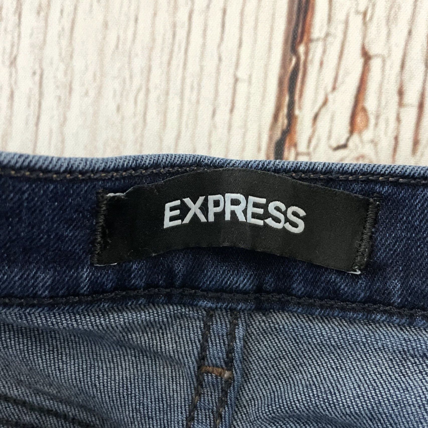 Express Express Shorts Denim Cut-Off Dark Blue Women's Size 2 Size 26" / US 2 / IT 38 - 2 Thumbnail
