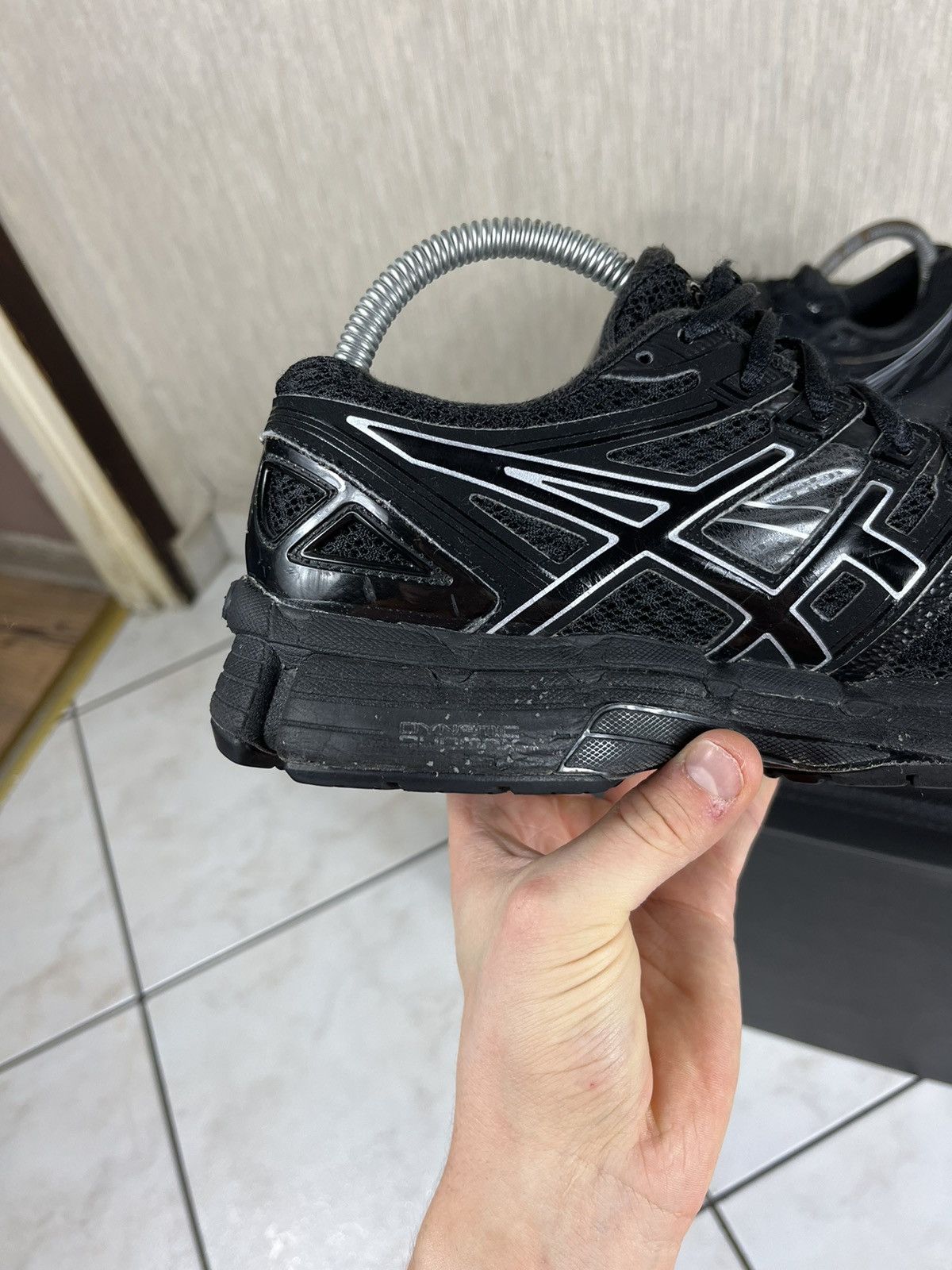 Asics × Vintage Vintage Asics gel-kayano 19 black silver mesh sneakers shoes Size US 7 / EU 40 - 17 Thumbnail