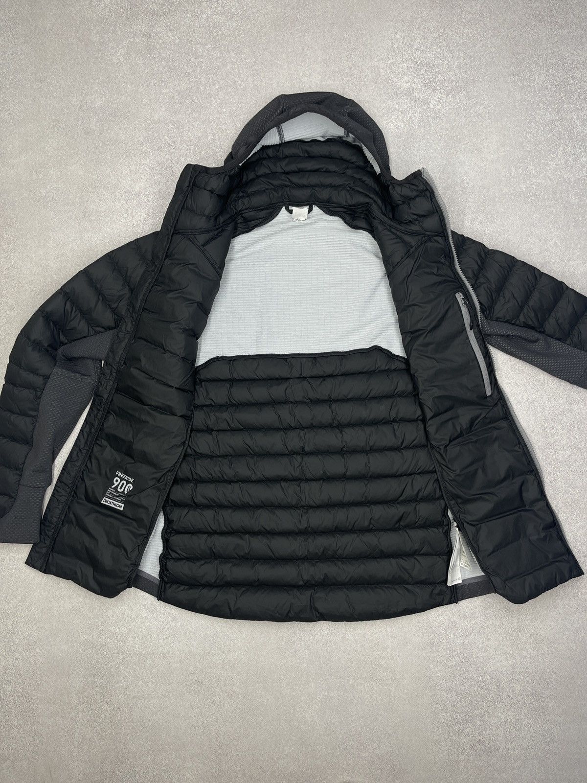 Other Mens Wedze Decathlon Down Jacket Black/Grey Outdoor Gorpcore Size US S / EU 44-46 / 1 - 6 Thumbnail