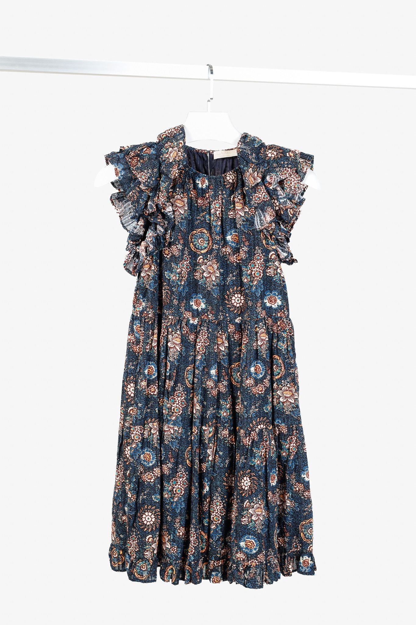 Ulla Johnson Ulla Johnson Adele Twilight Floral Print Cotton Ruffle Dress Size XXS / US 00 / IT 34 - 1 Thumbnail