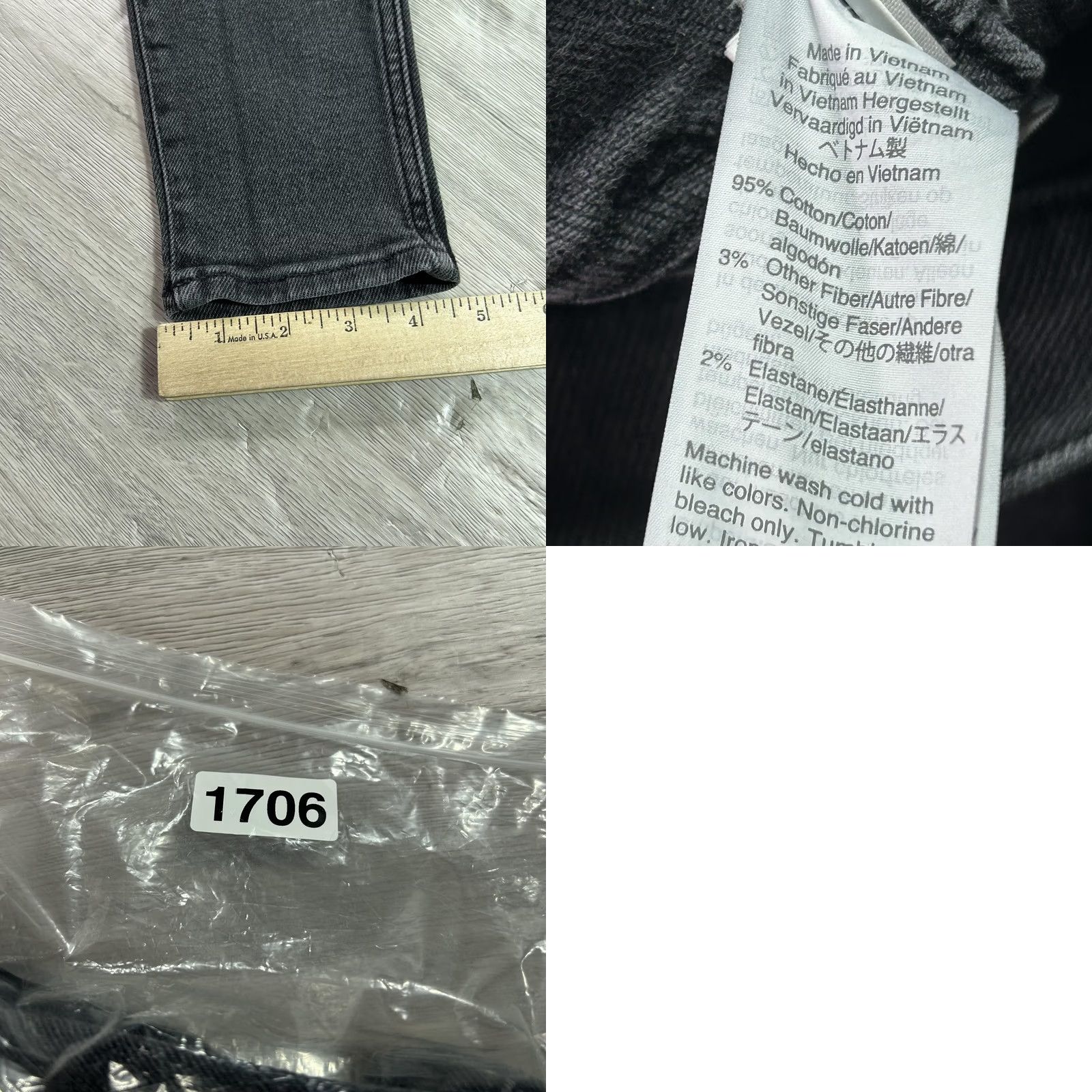 Madewell Madewell Jeans Womens 25 Petite Black 10" High Rise Skinny Stretch Denim Pants Shirt? Size 42" / US 20 - 9 Thumbnail