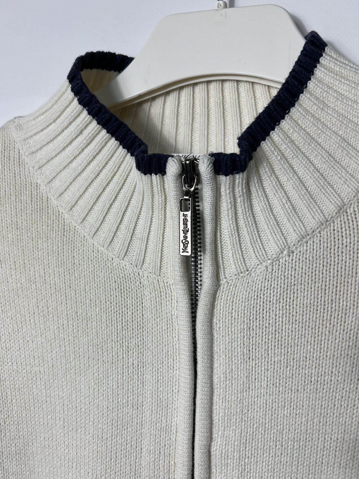 Yves Saint Laurent Vintage luxury streetwear Yves Saint Laurent Ful Zip Sweater Size US XL / EU 56 / 4 - 4 Thumbnail