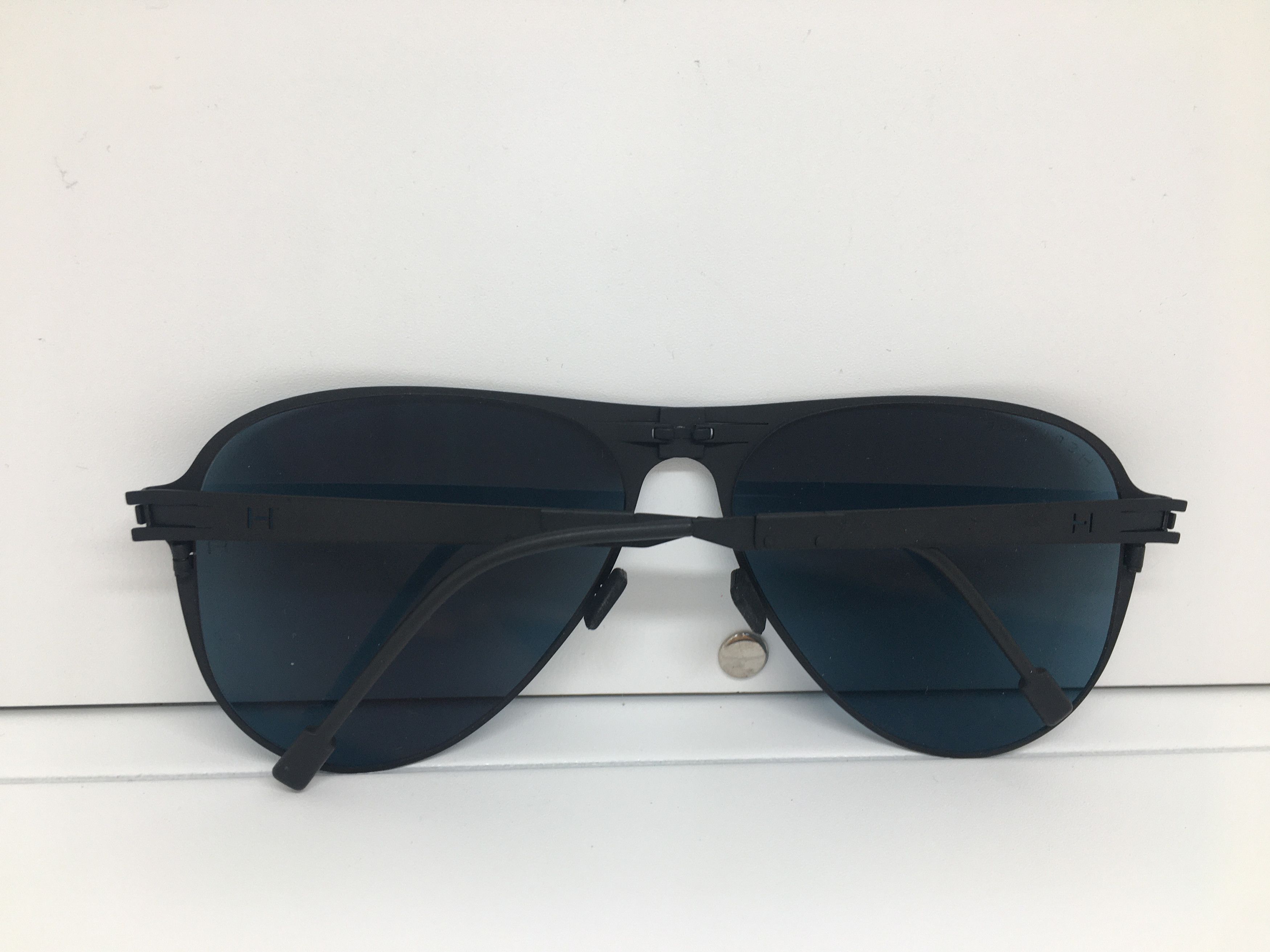 Other Heritage Matte Black Aviator Folded Sunglasses Frame Size ONE SIZE - 8 Thumbnail