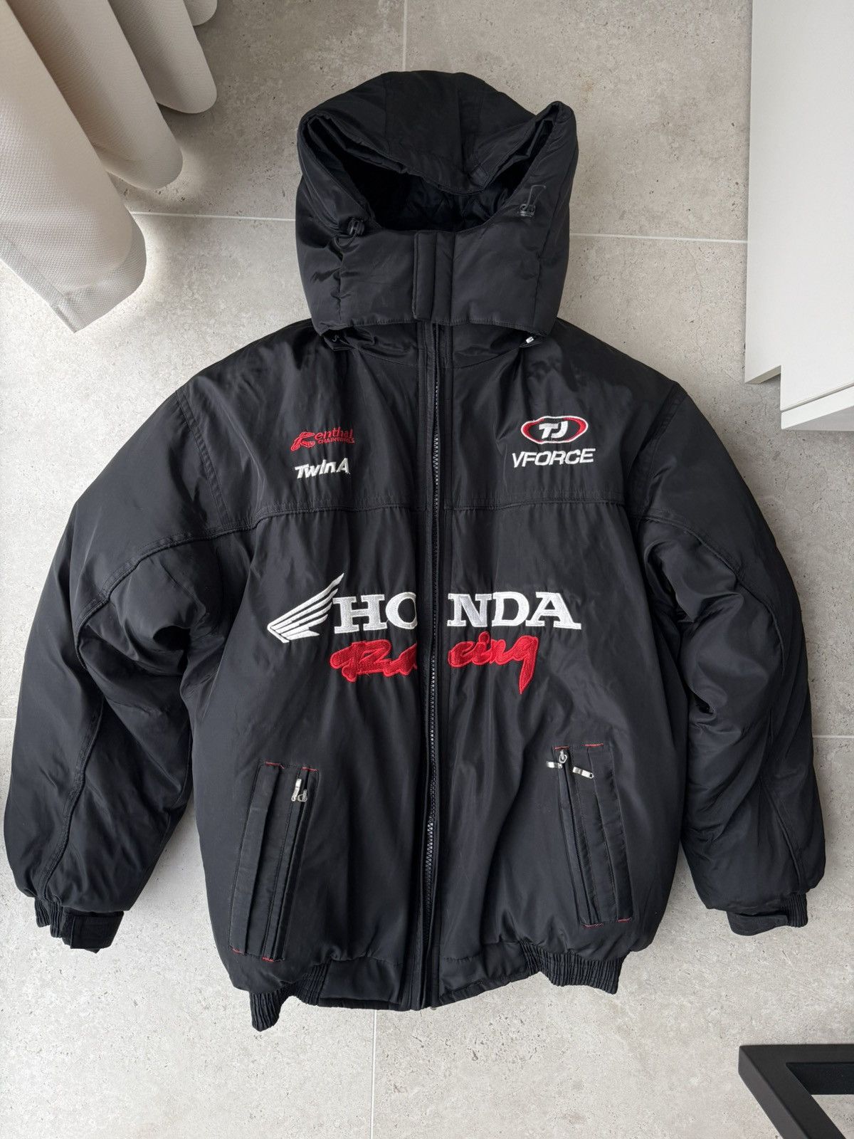 Honda Vintage Honda Puffer Winter Jacket Y2K Racing Size US XL / EU 56 / 4 - 1 Thumbnail