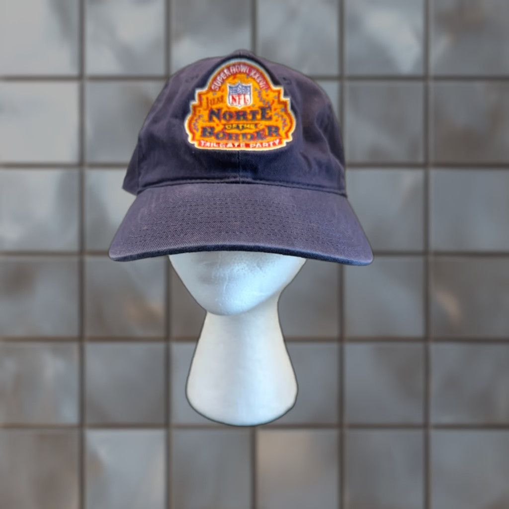 Reebok VINTAGE Reebok Hat Cap Mens One Size Blue Superbowl Tailgate Party XXXVI 2002 Size ONE SIZE - 1 Thumbnail