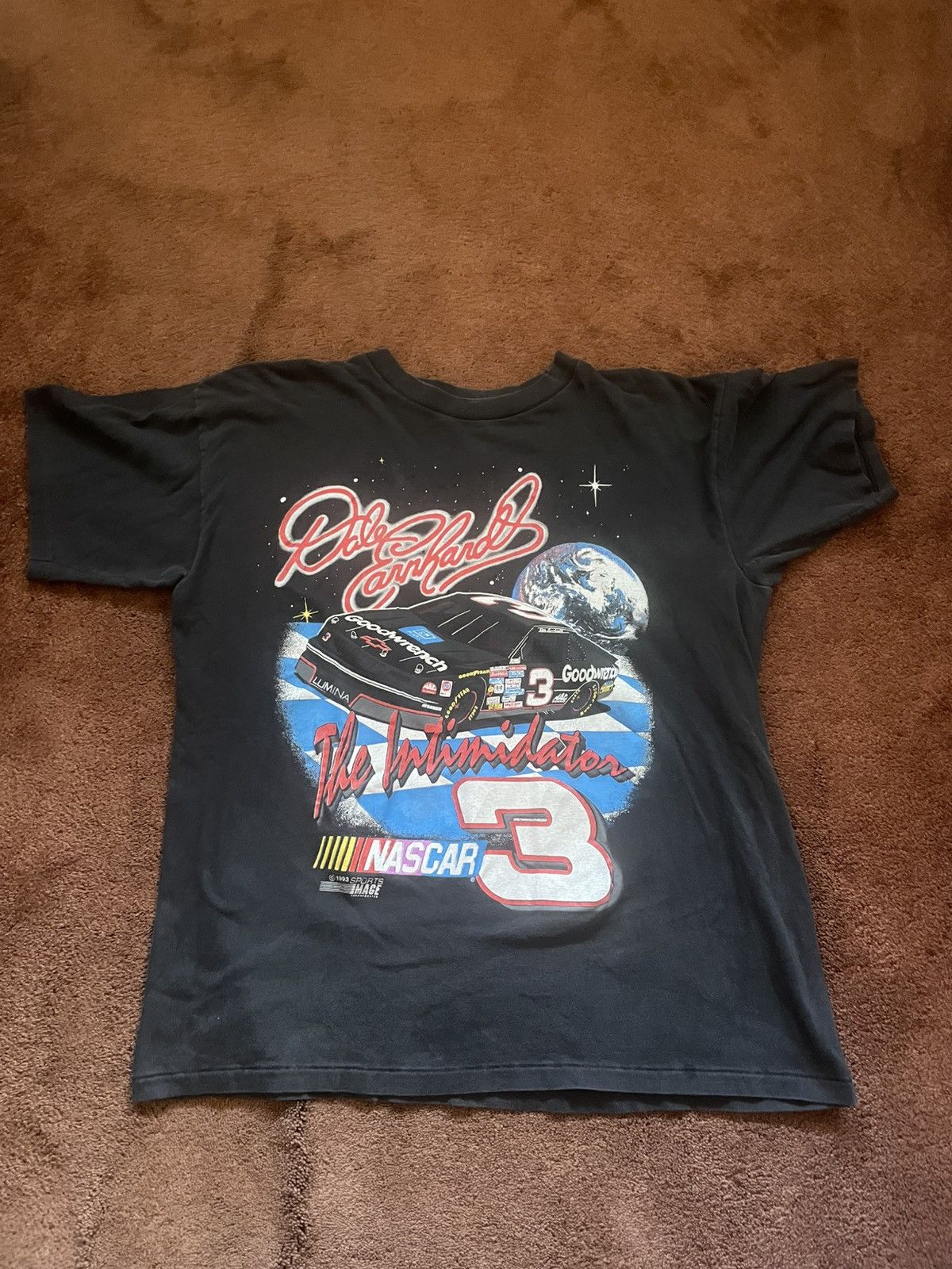 NASCAR VTG 1993 Dale Earnhardt Intimidator Black Sports Image Size US M / EU 48-50 / 2 - 2 Thumbnail