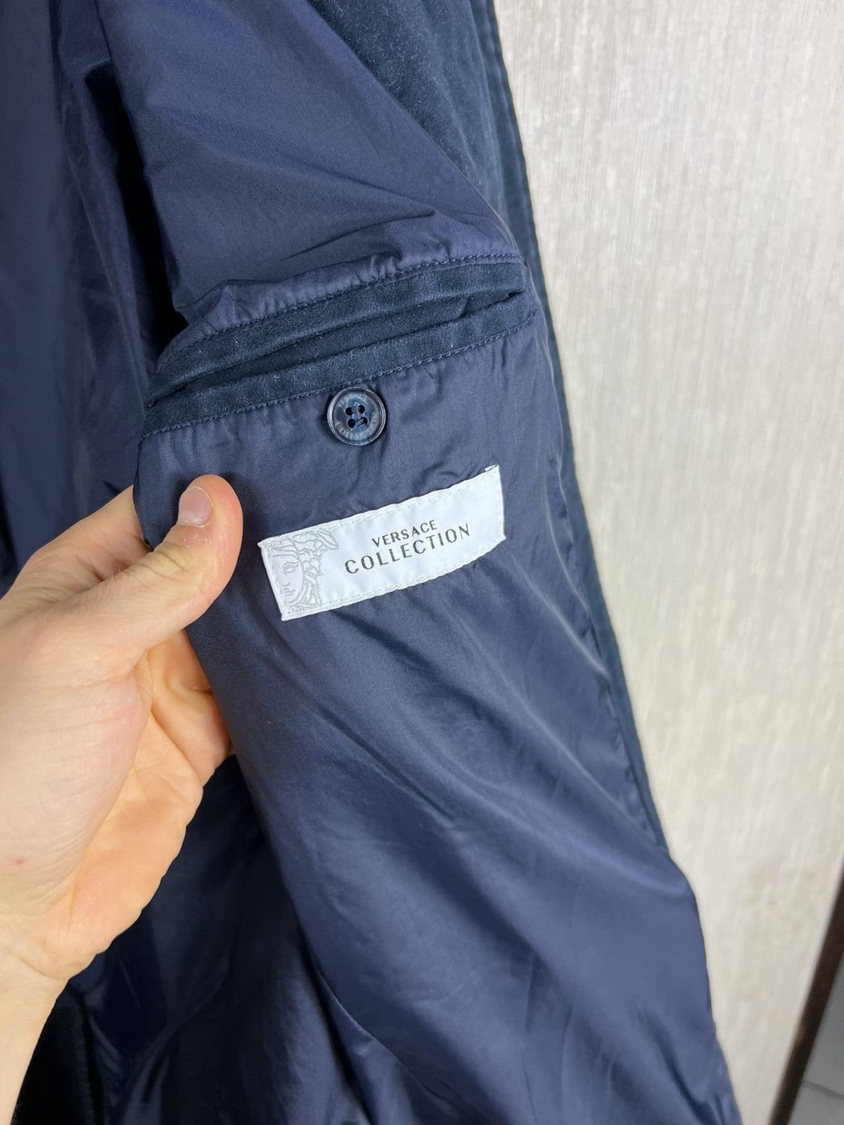 Versace Versace collection classic navy blazer jacket leather luxury Size US L / EU 52-54 / 3 - 23 Thumbnail